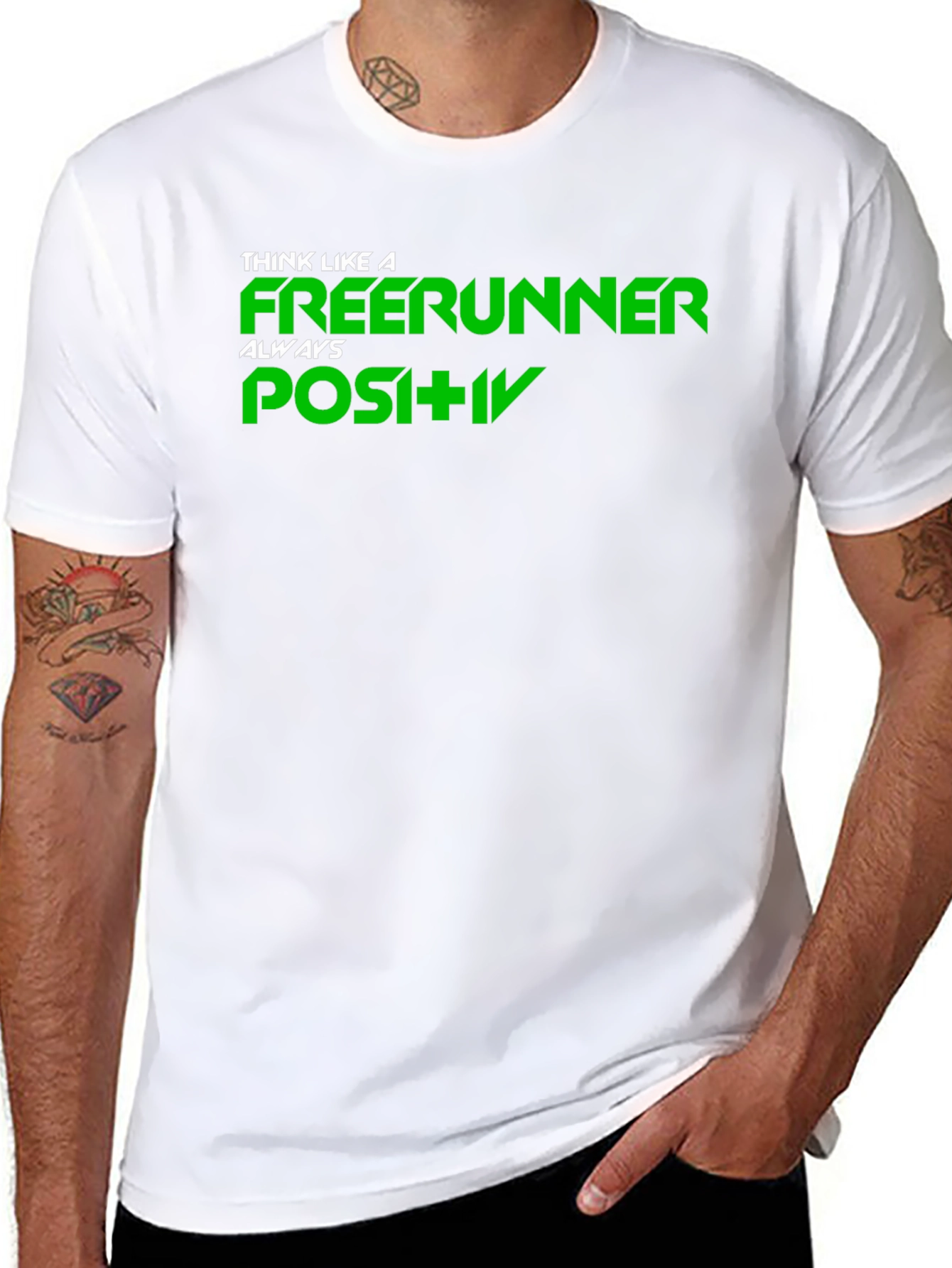 Black Freerunner Positive Mindset Black T-Shirt view 8