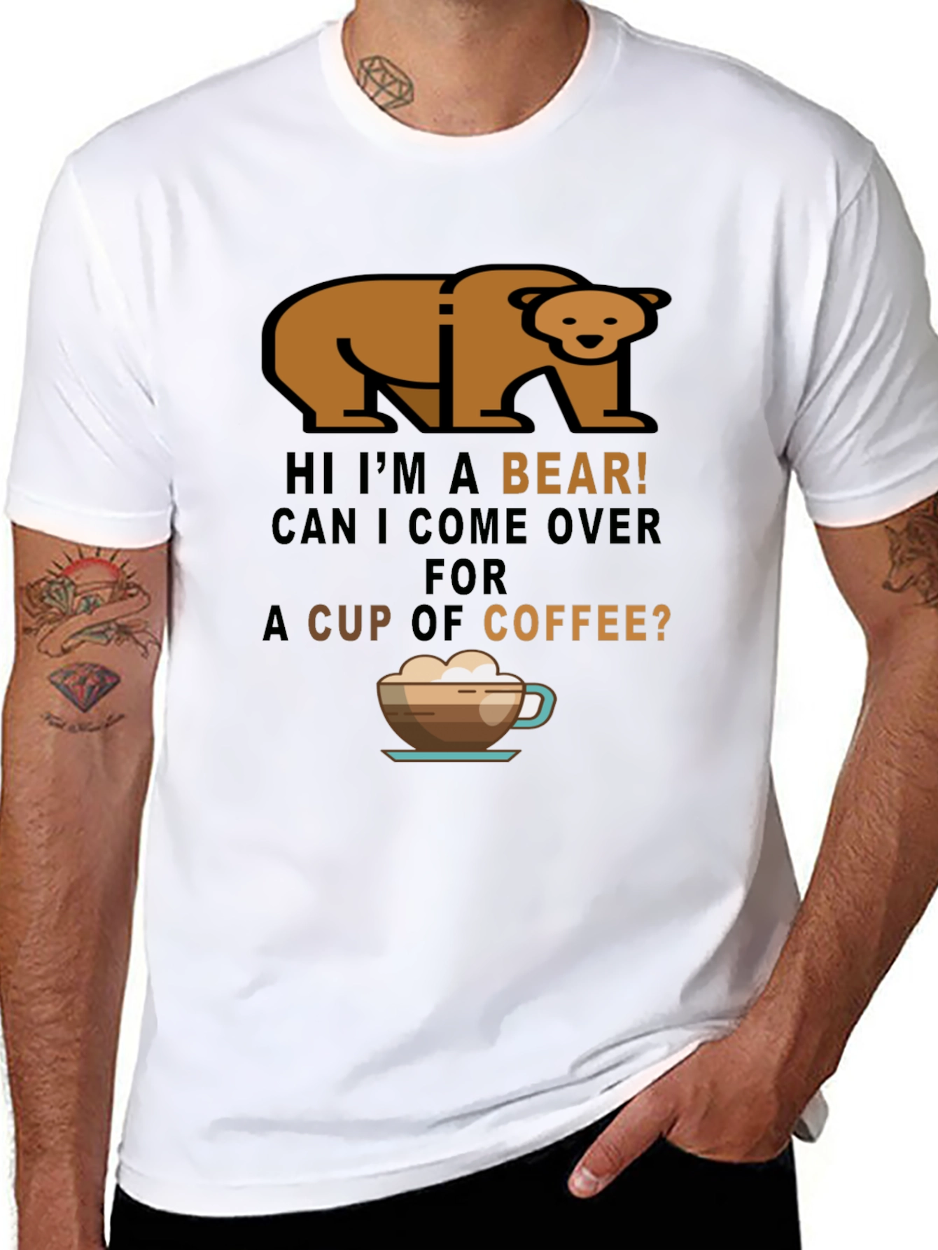Black Bear Coffee T-Shirt - Funny Graphic Tee view 8