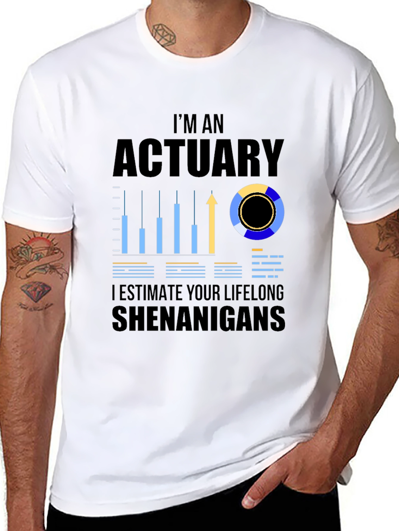Black Actuary Shenanigans T-Shirt view 8