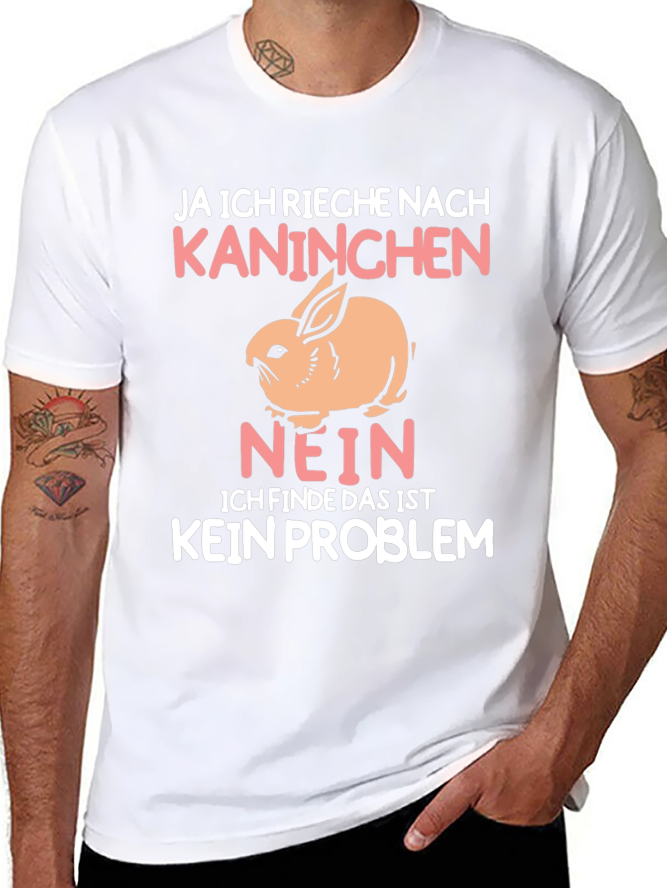 Black Rabbit Graphic T-Shirt - Ja Ich Rieche Nach Kaninchen view 8