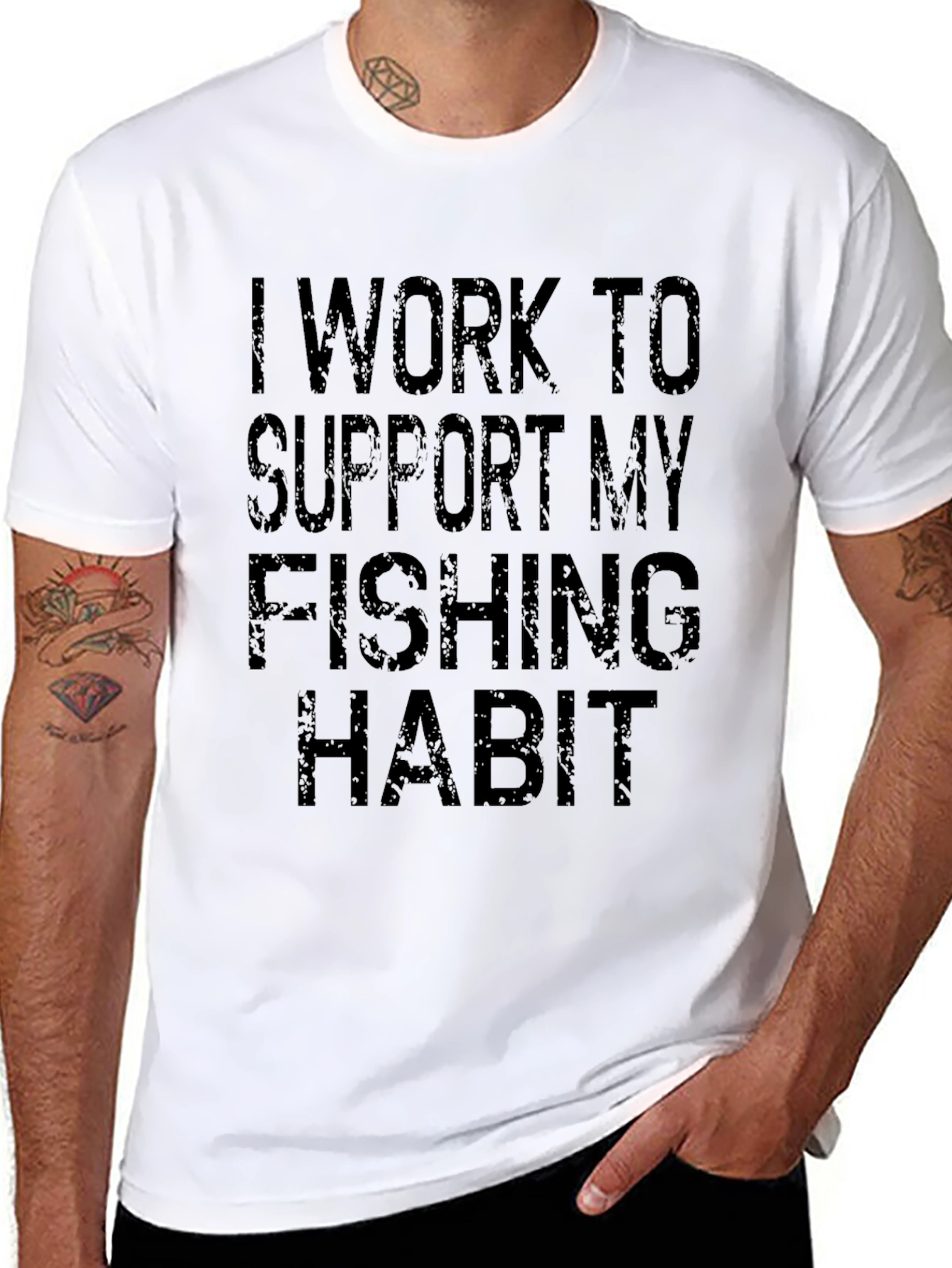 Fishing Habit Black T-Shirt - 8