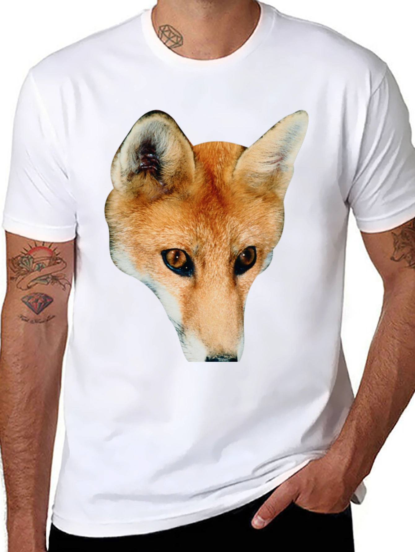 Black Fox Graphic Black T-Shirt view 8