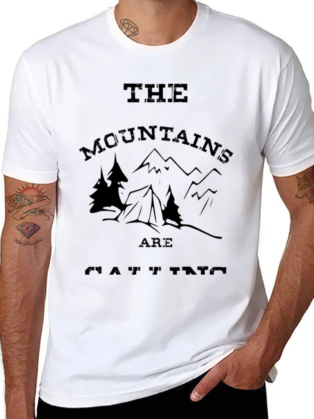 Black Mountains Are Calling Black T-Shirt view 8