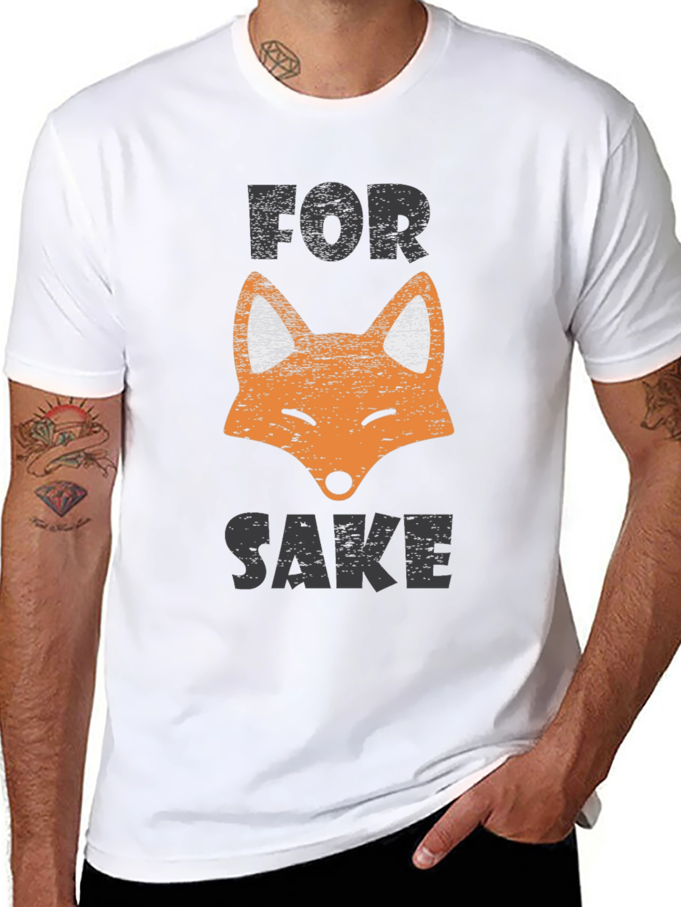 Black For Fox Sake T-Shirt - Novelty Graphic Tee view 8