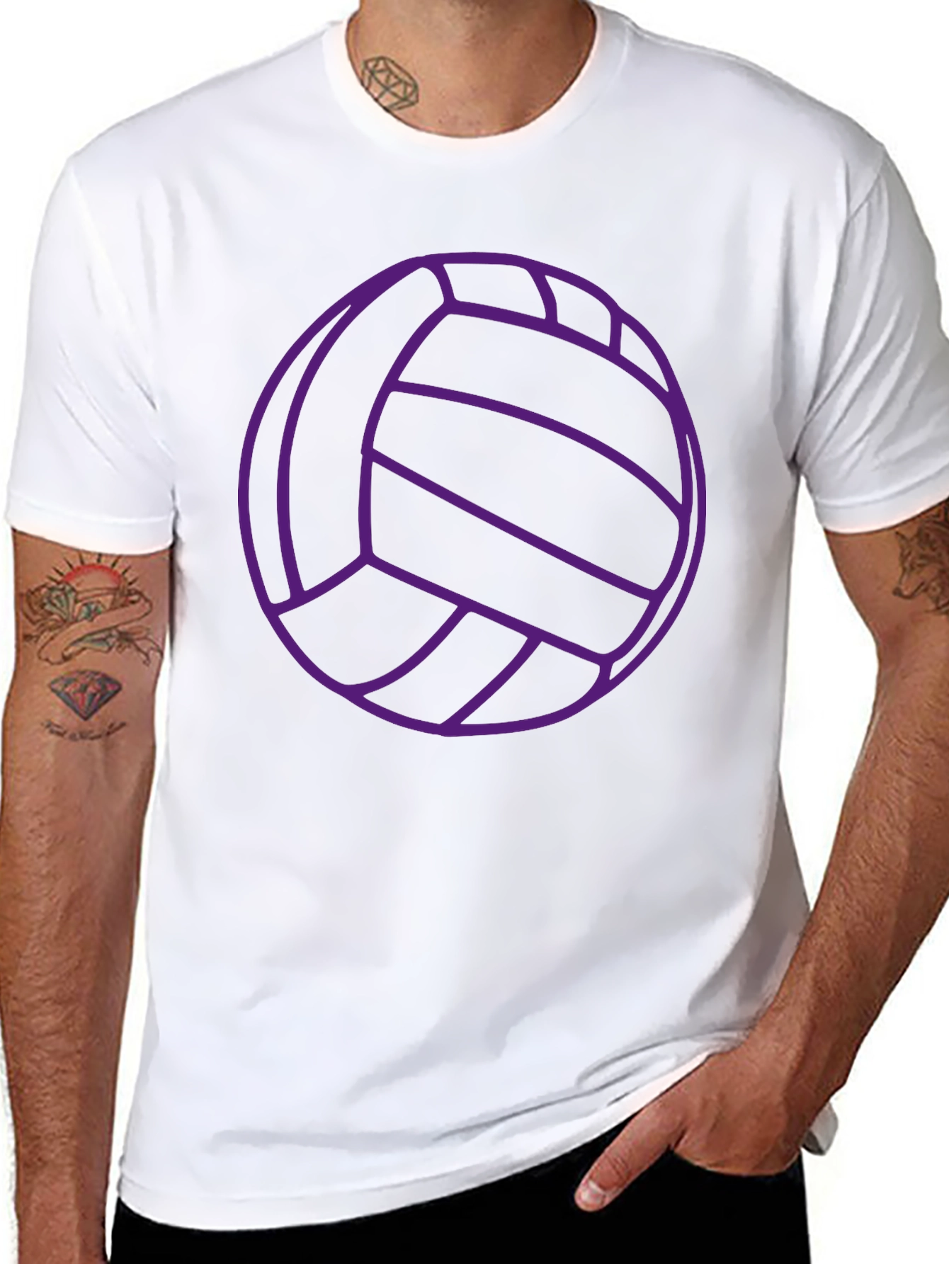 Black Volleyball Graphic T-Shirt - Black view 8