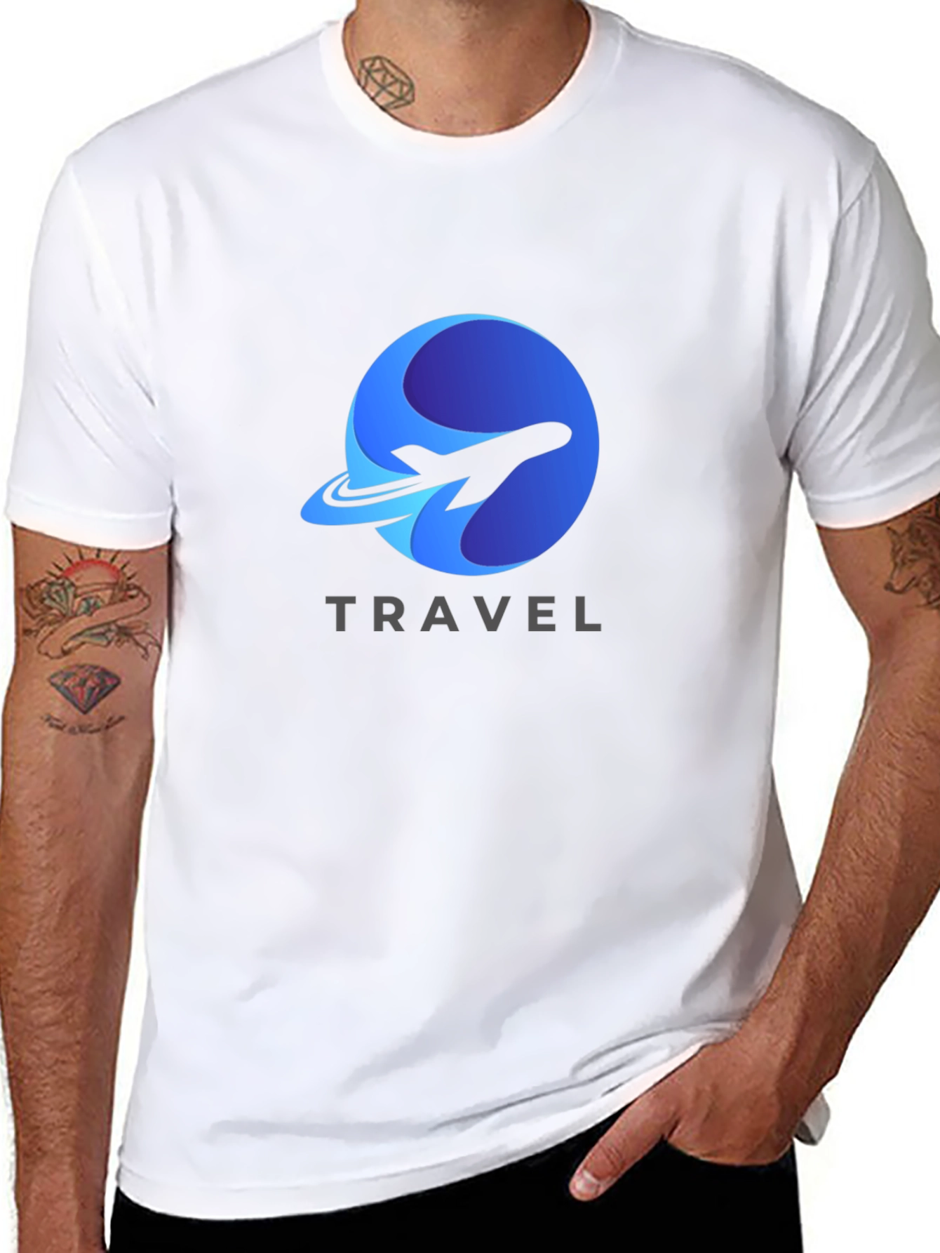Black Travel Adventure Black T-Shirt view 8