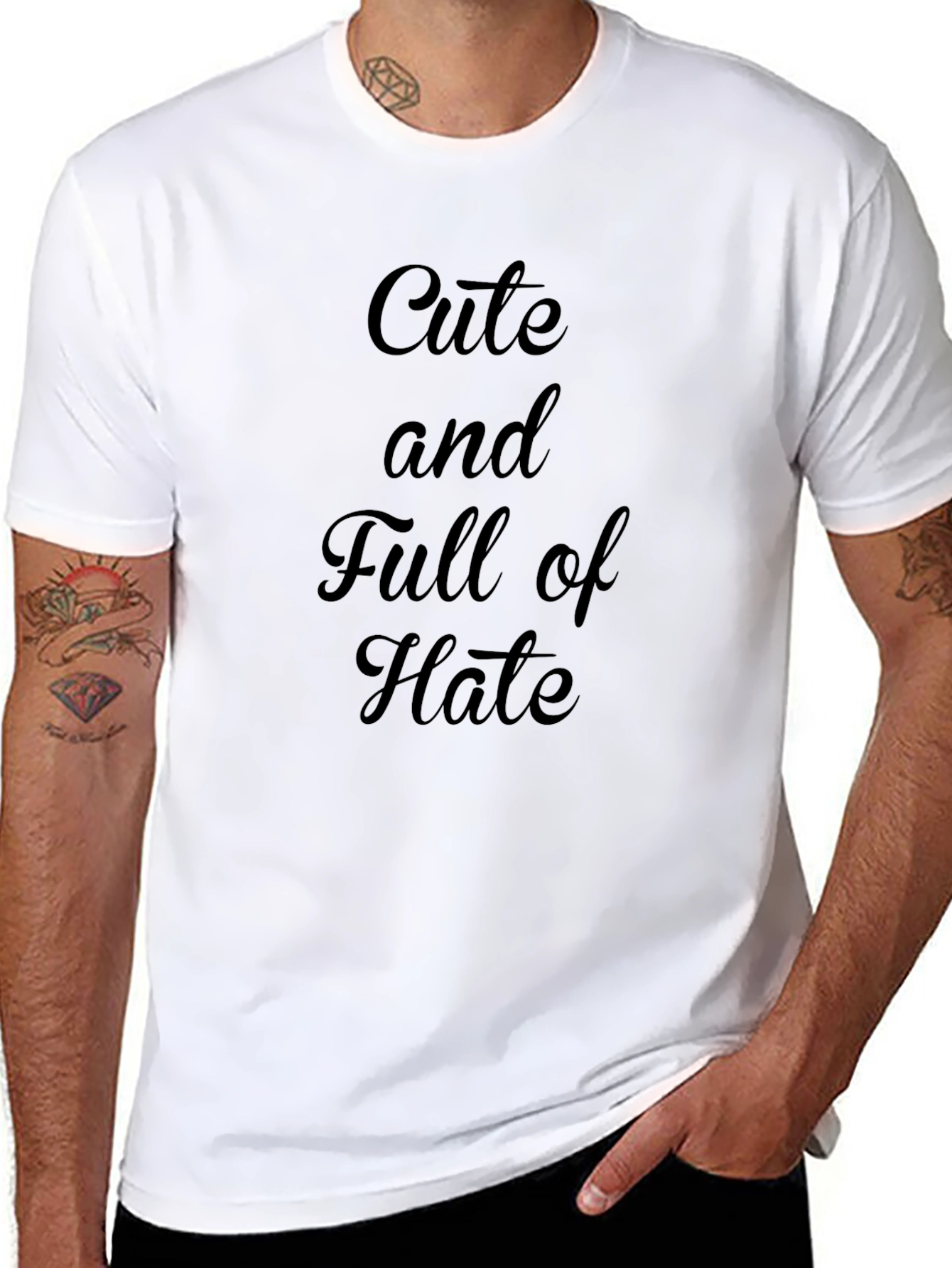 Black Cute and Full of Hate - Graphic Tee view 8