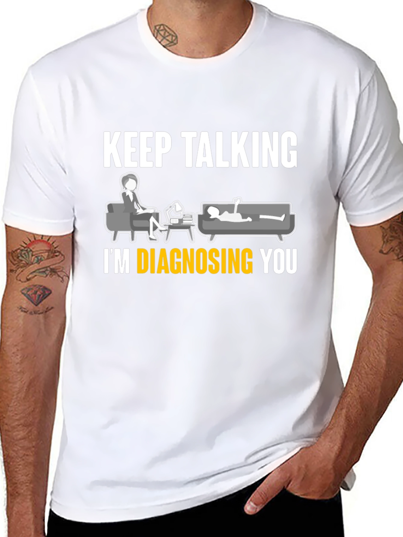 Black Keep Talking I'm Diagnosing You T-Shirt view 8