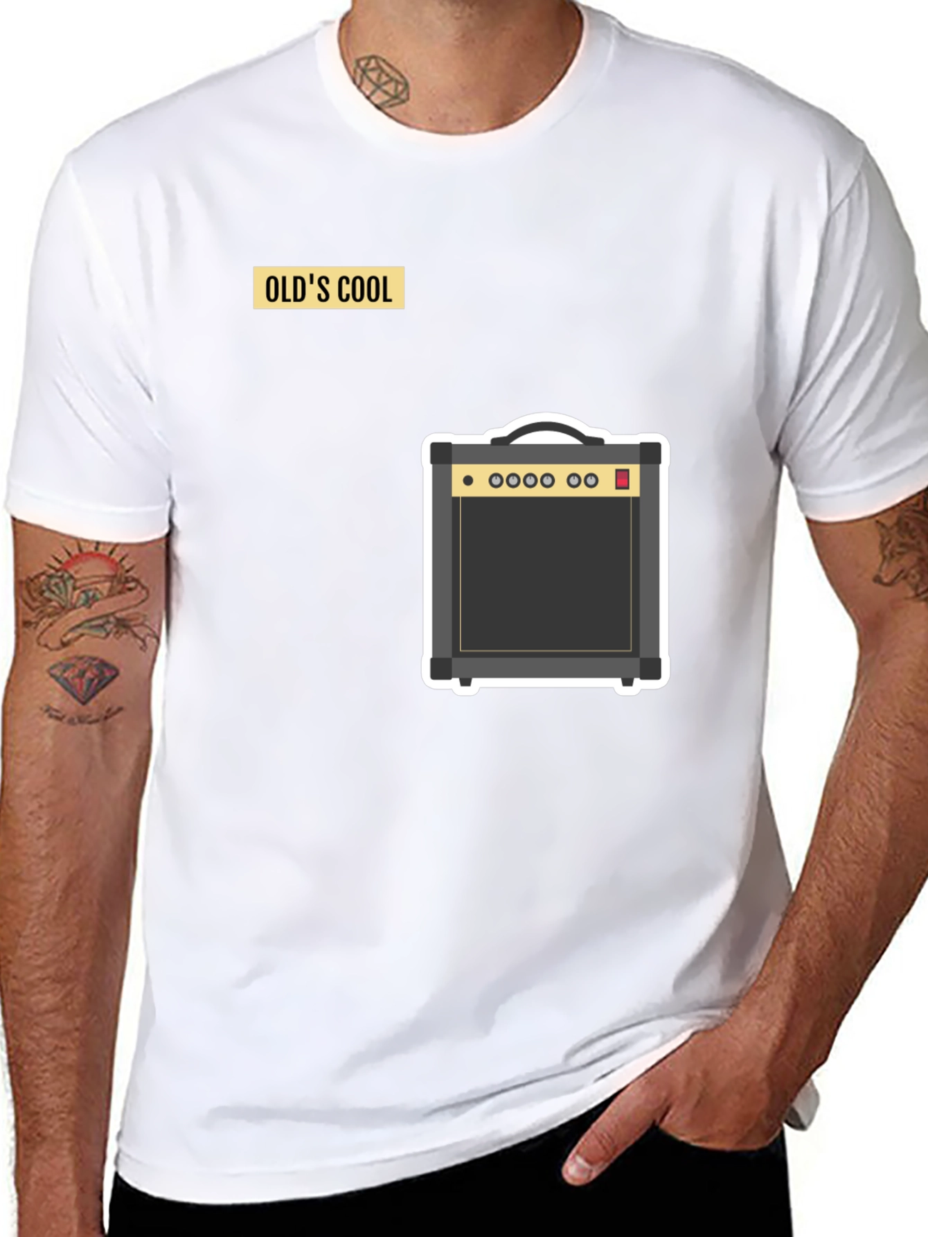 Black Old's Cool Amplifier Graphic Tee view 8