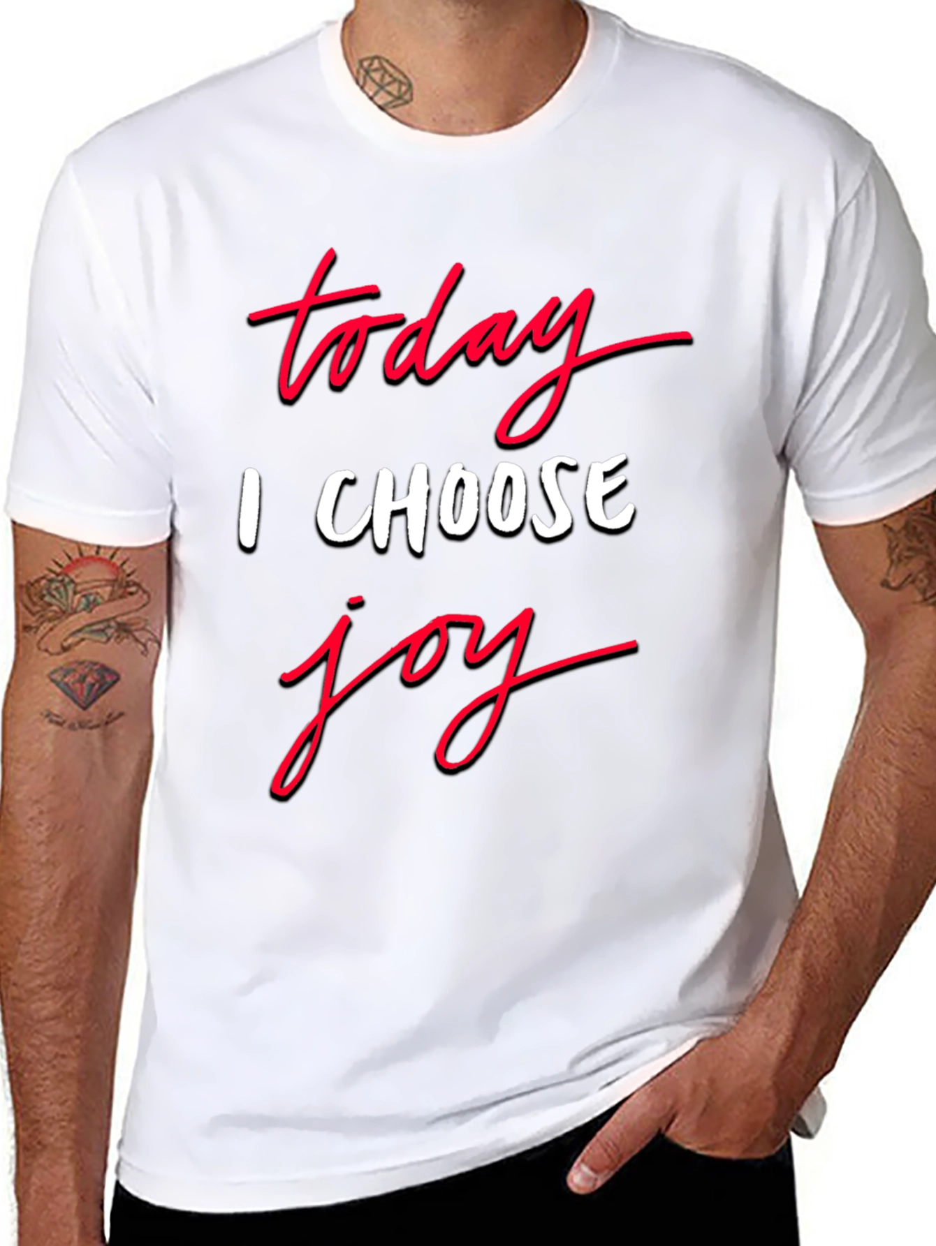 Black Choose Joy Graphic Tee - Inspirational T-Shirt view 8