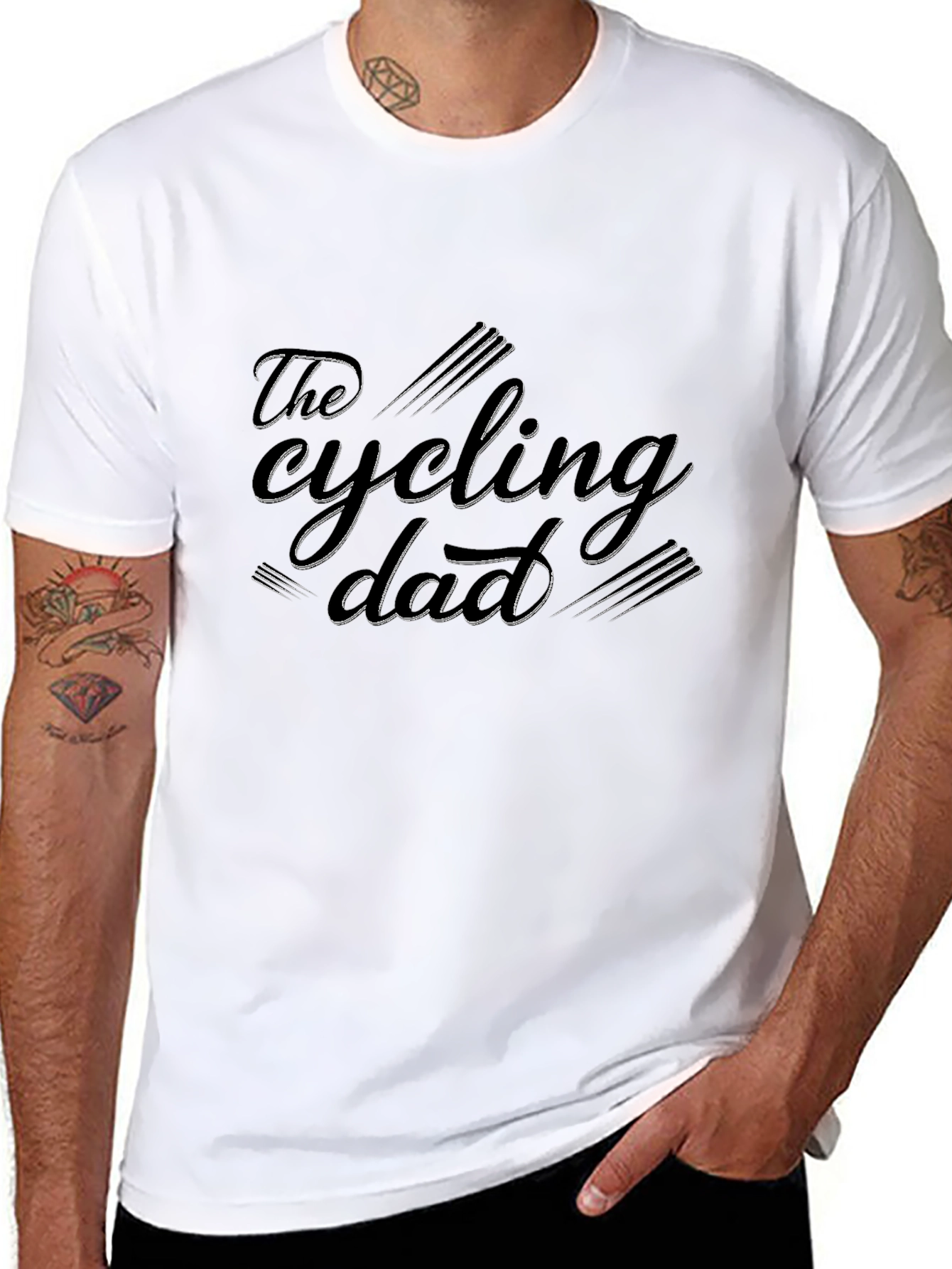 Black The Cycling Dad T-Shirt -  Stylish Gift for Cyclists view 8
