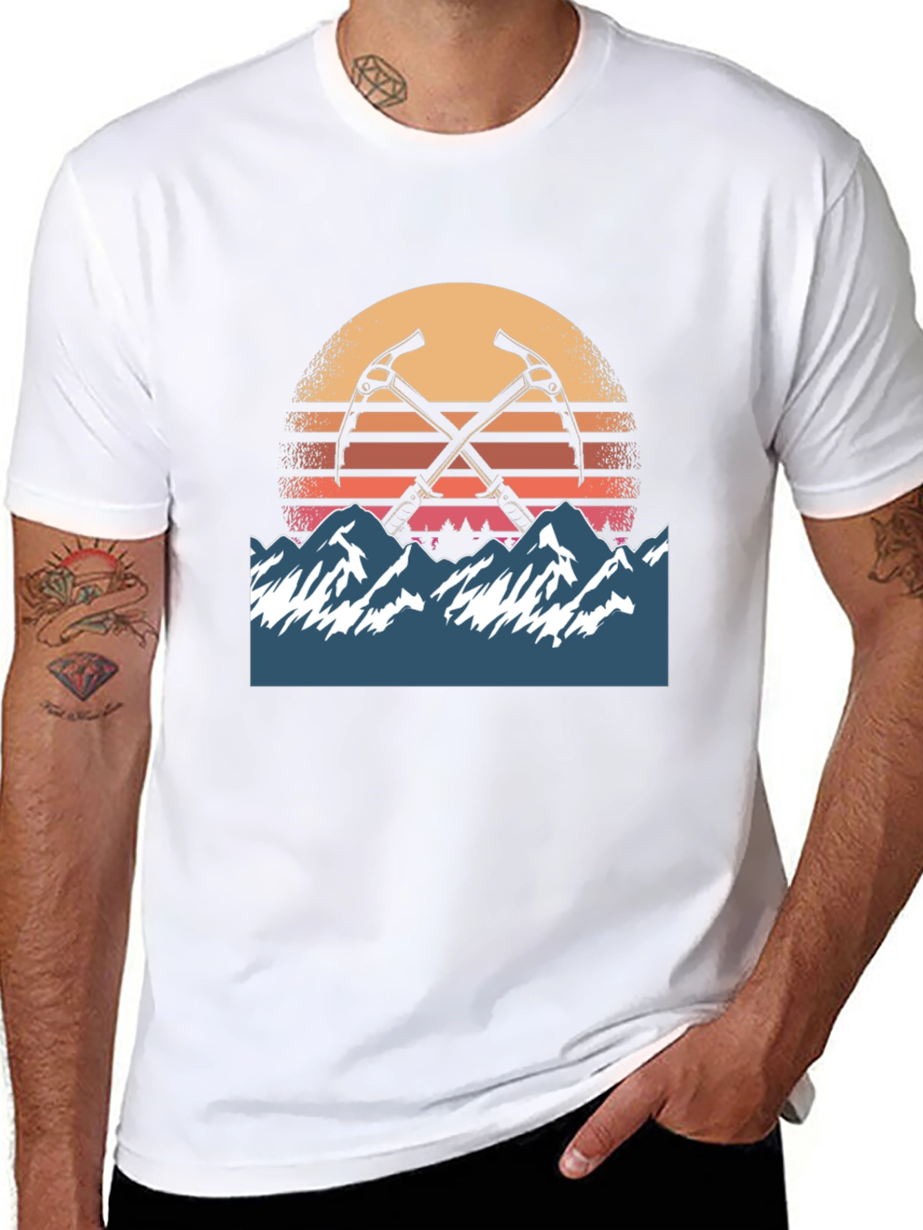 Black Mountain Sunset Climber Tee - Adventure Awaits view 8