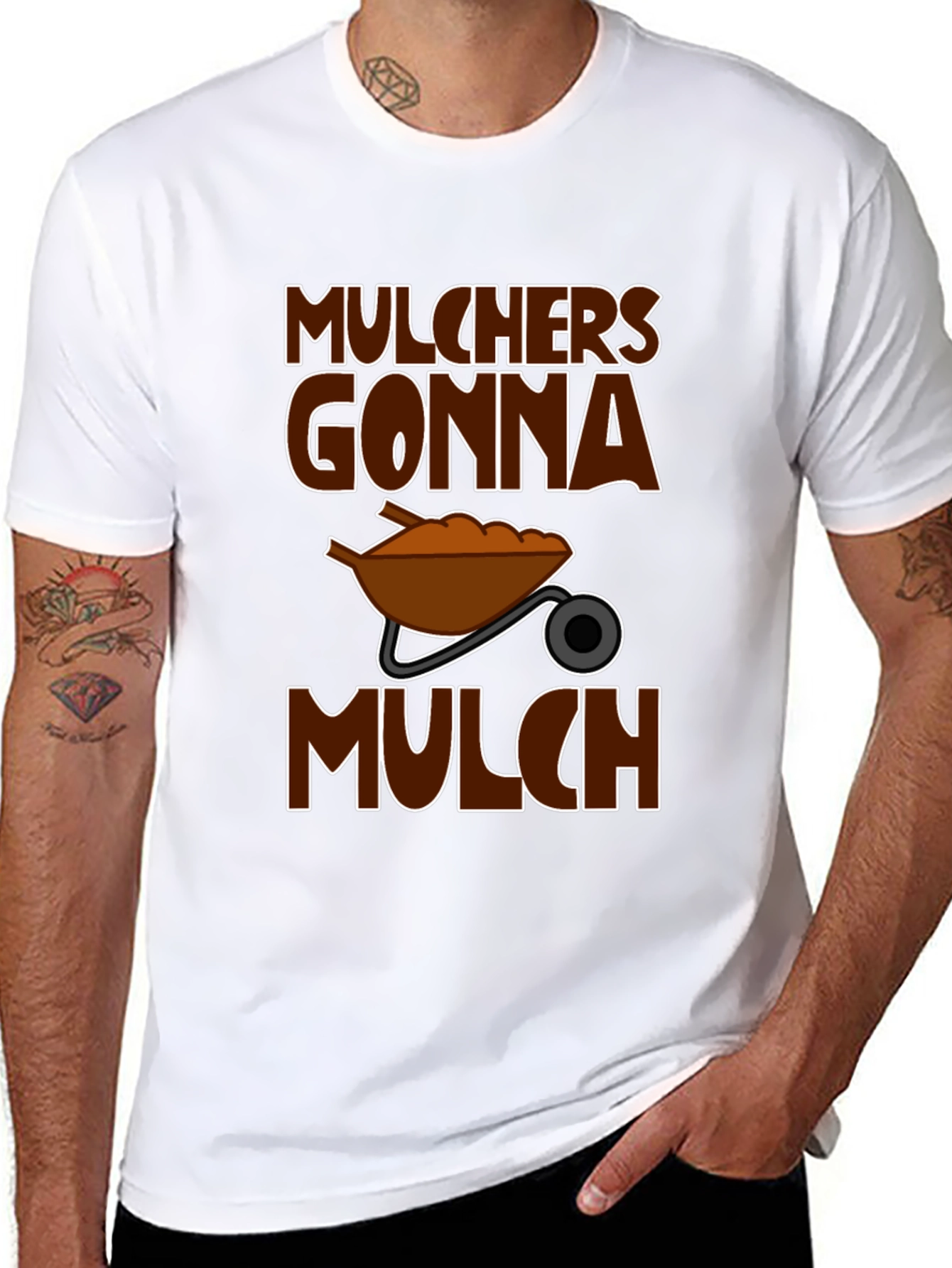 Black Mulchers Gonna Mulch T-Shirt Funny Gardening Tee view 8