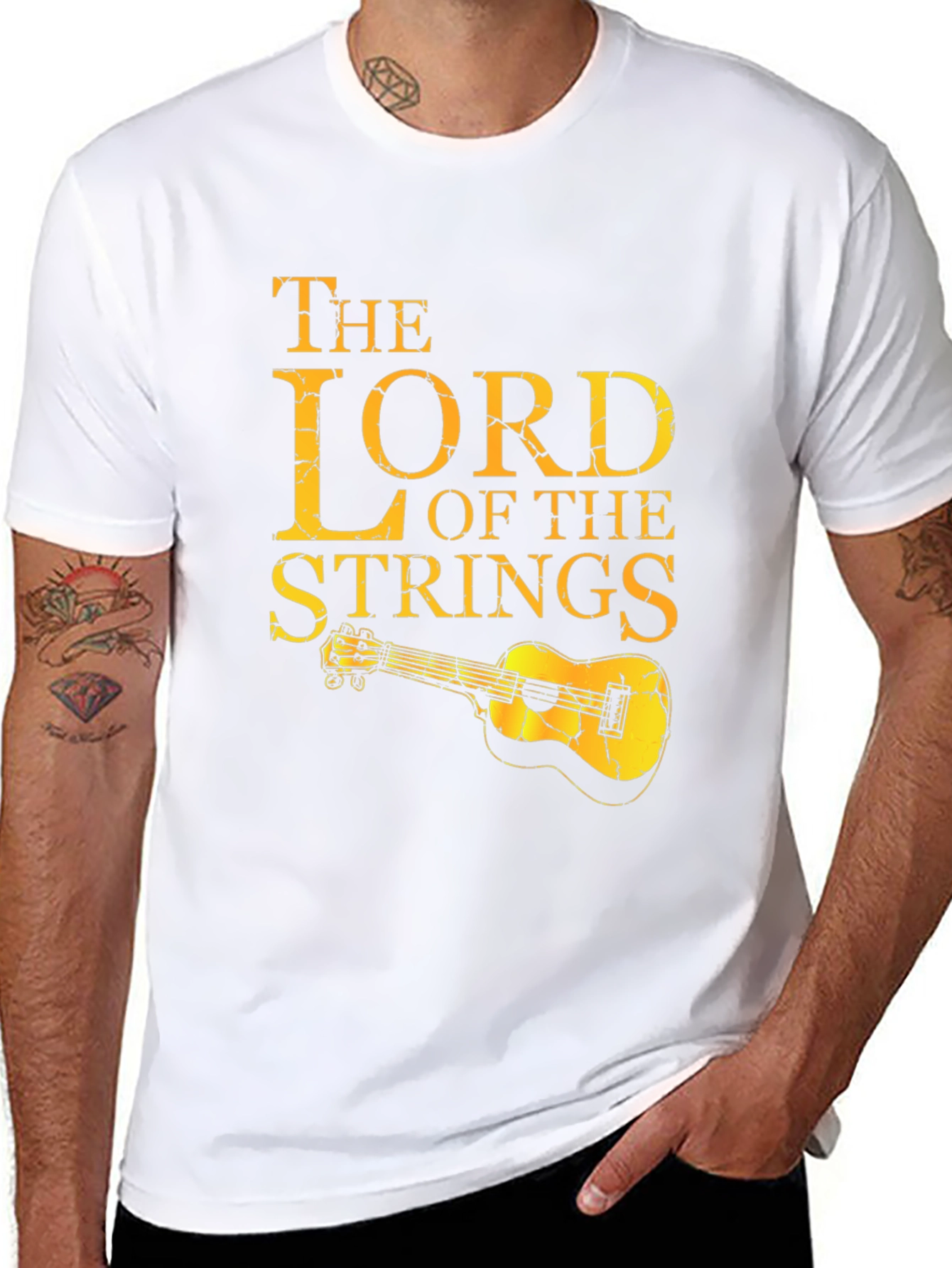 Black Lord of the Strings Graphic Tee view 8