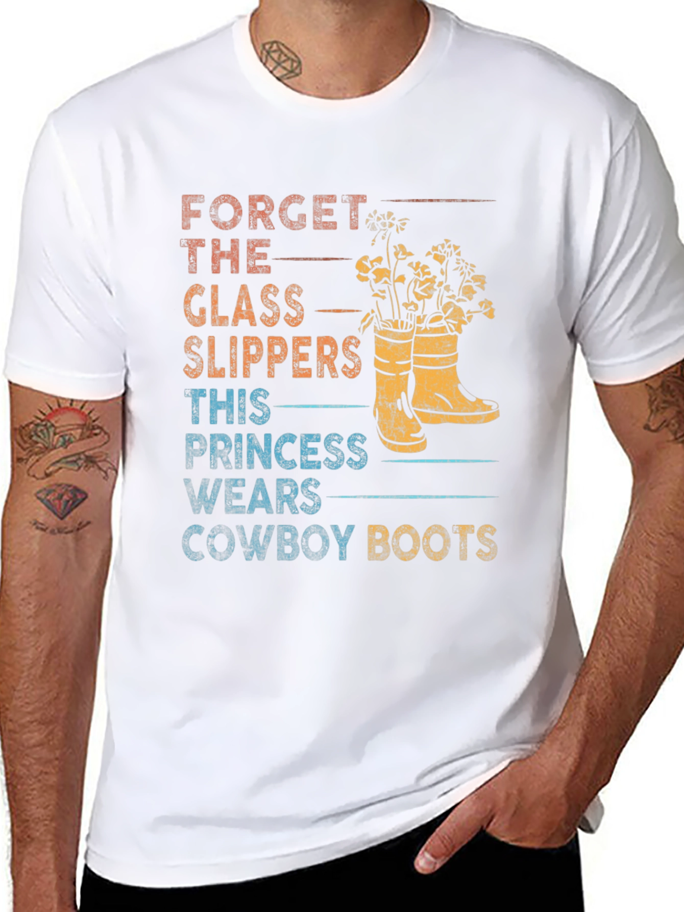 Forget Glass Slippers Cowboy Boots T-Shirt - 8