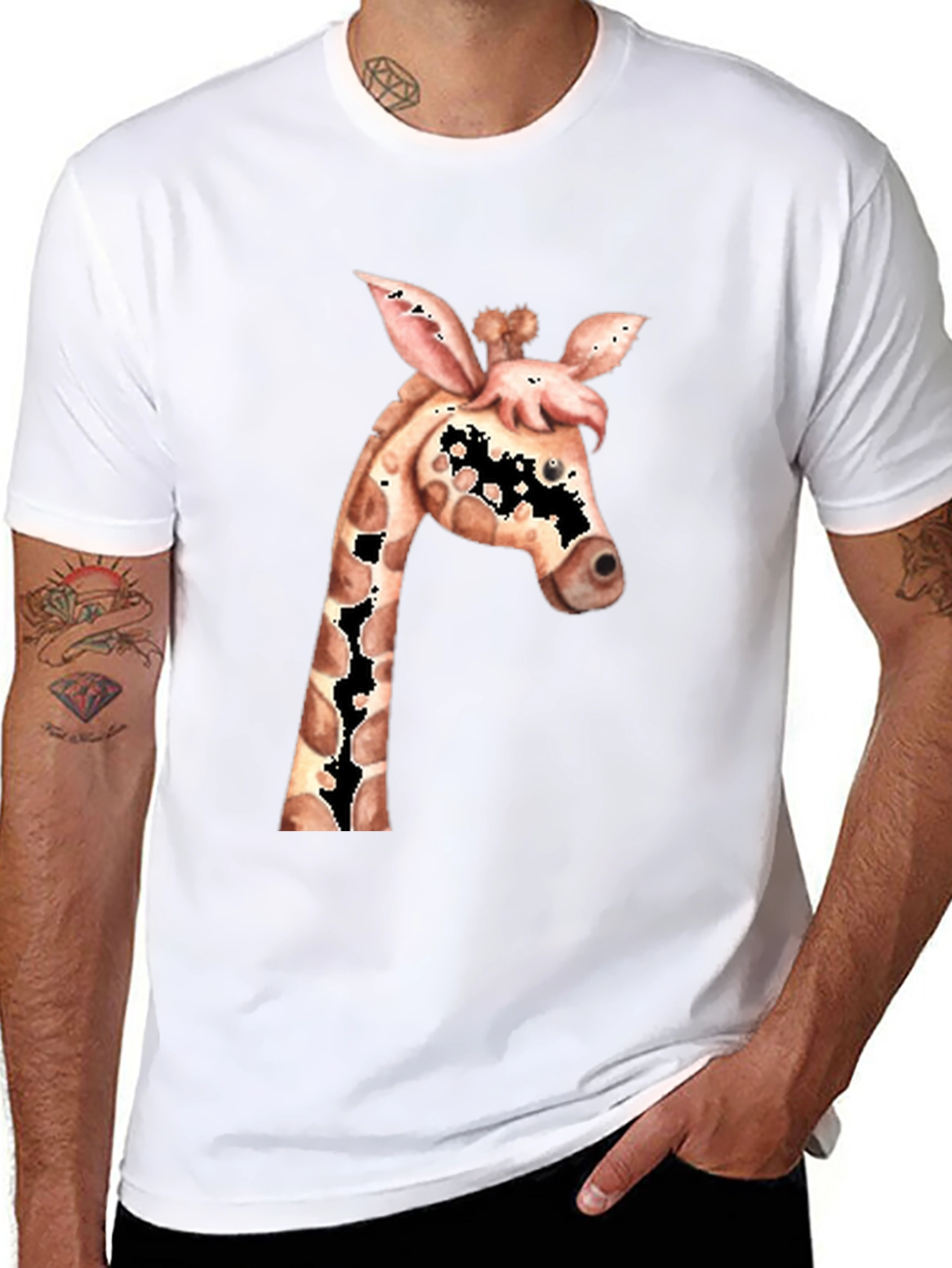 Black Giraffe Graphic Tee view 8