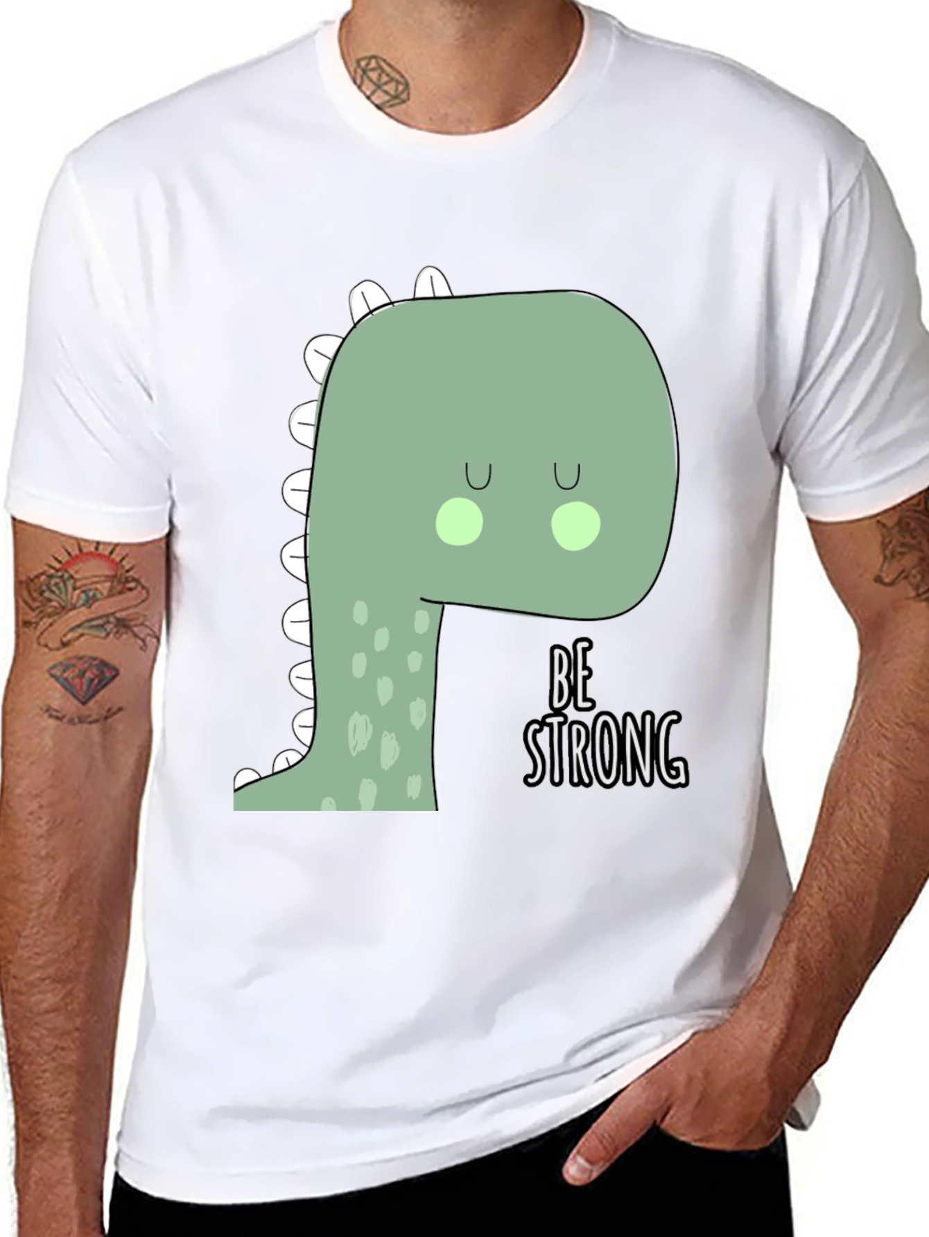 Black Be Strong Dino Tee - Black T-Shirt view 8