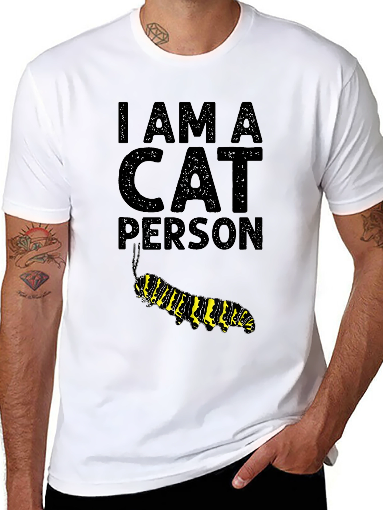 Black I Am A Cat Person T-Shirt - Novelty Graphic Tee view 8
