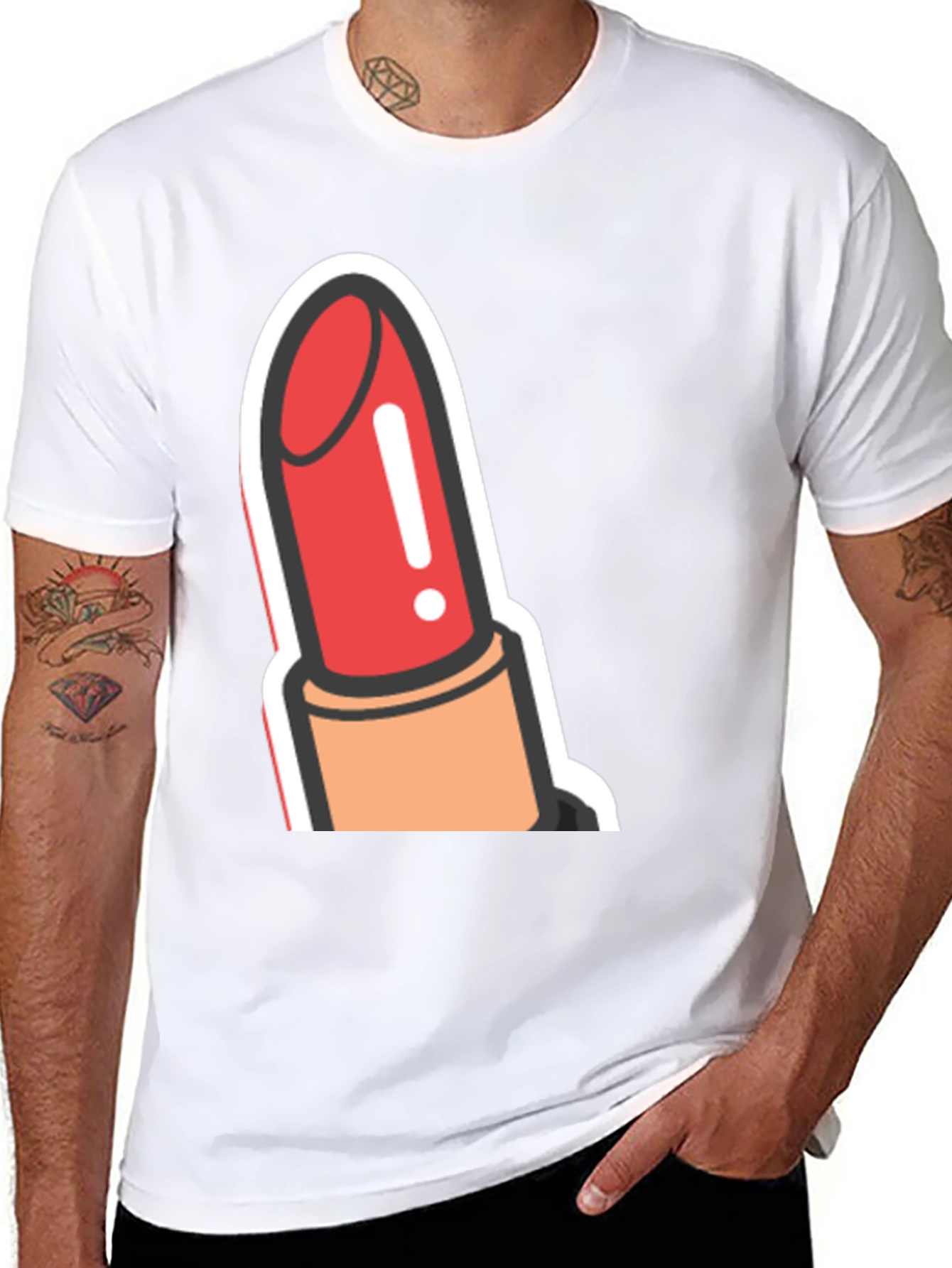 Black Lipstick Graphic Tee - Bold & Stylish view 8