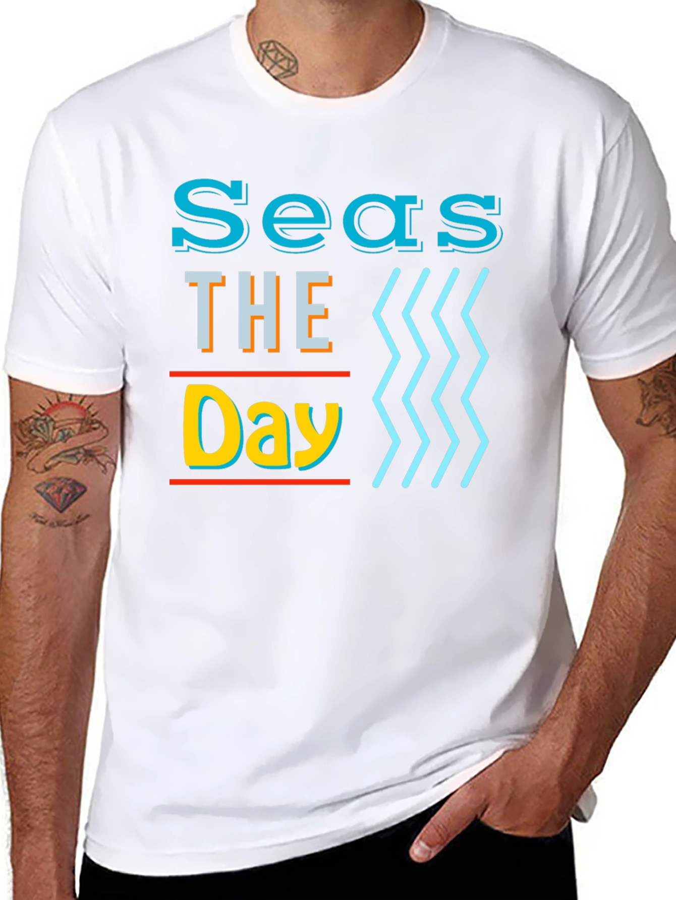 Seas The Day Graphic T-Shirt - 8