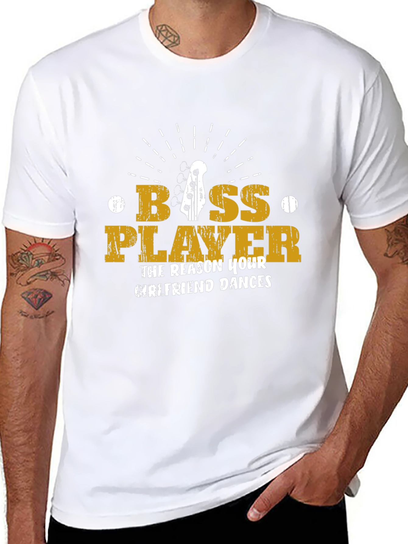 Black Bass Player T-Shirt - The Reason Your Girlfriend Dances! view 8