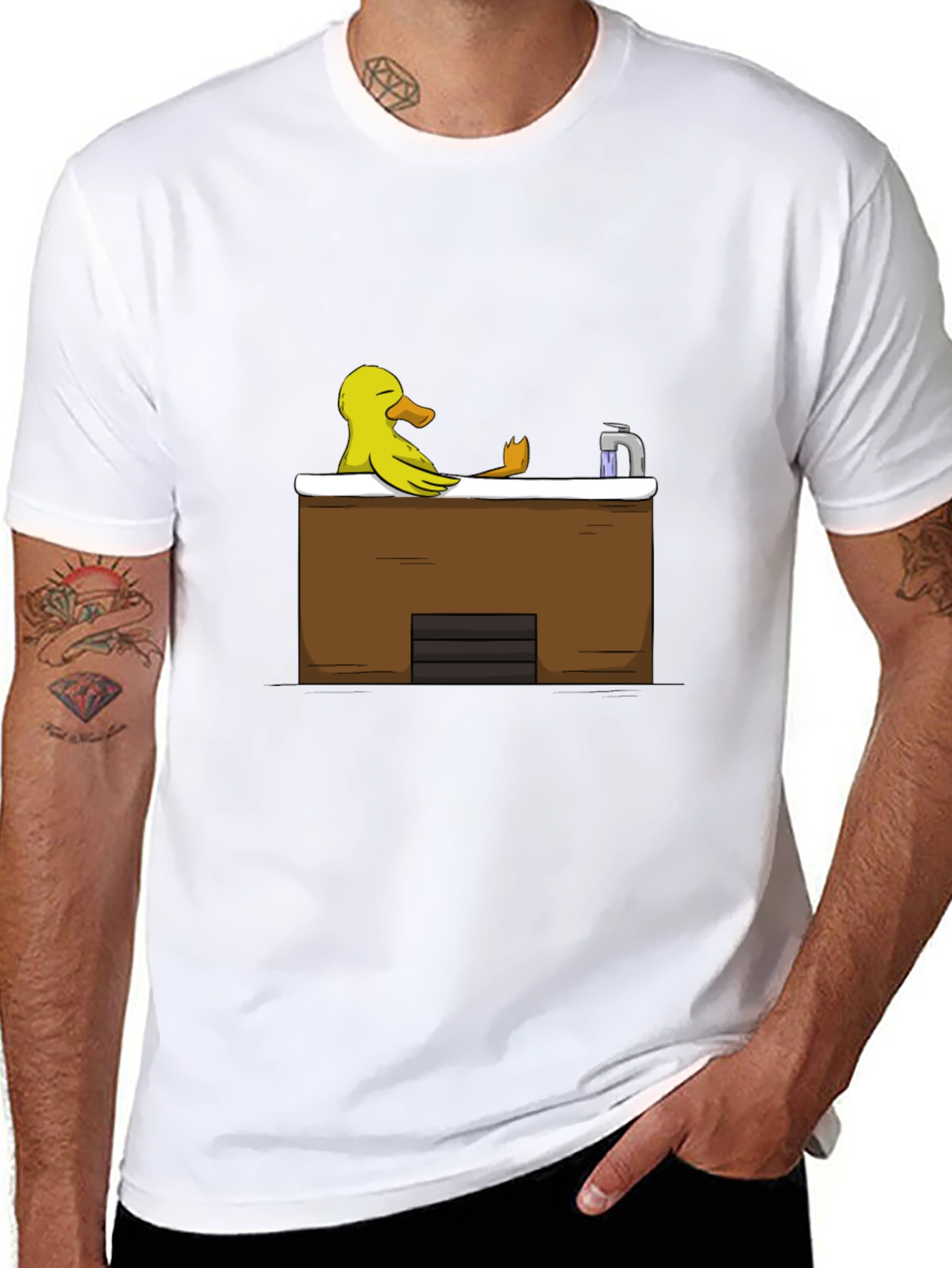 Black Duck in Tub Black T-Shirt view 8