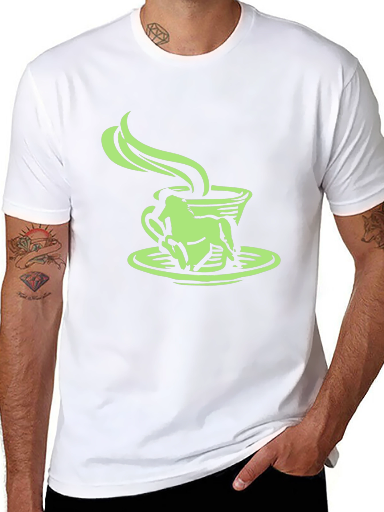 Black Frog in a Coffee Cup Graphic Tee view 8