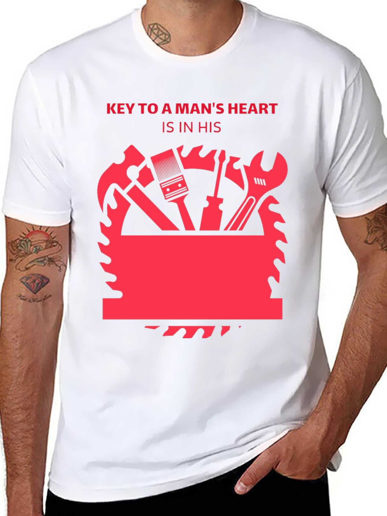 Black Key to a Man's Heart Graphic T-Shirt view 8
