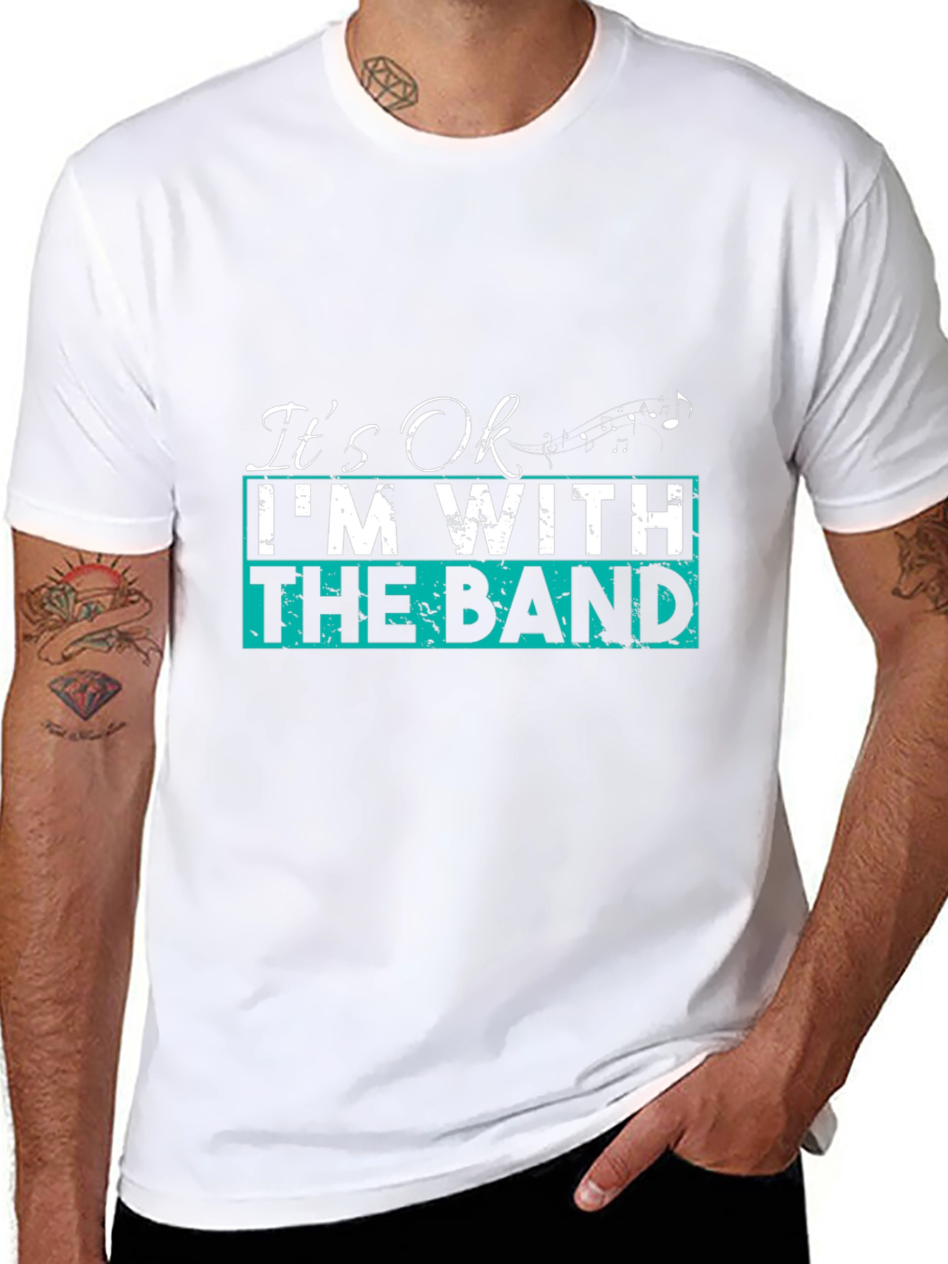 It's OK I'm With the Band Black T-Shirt - 8