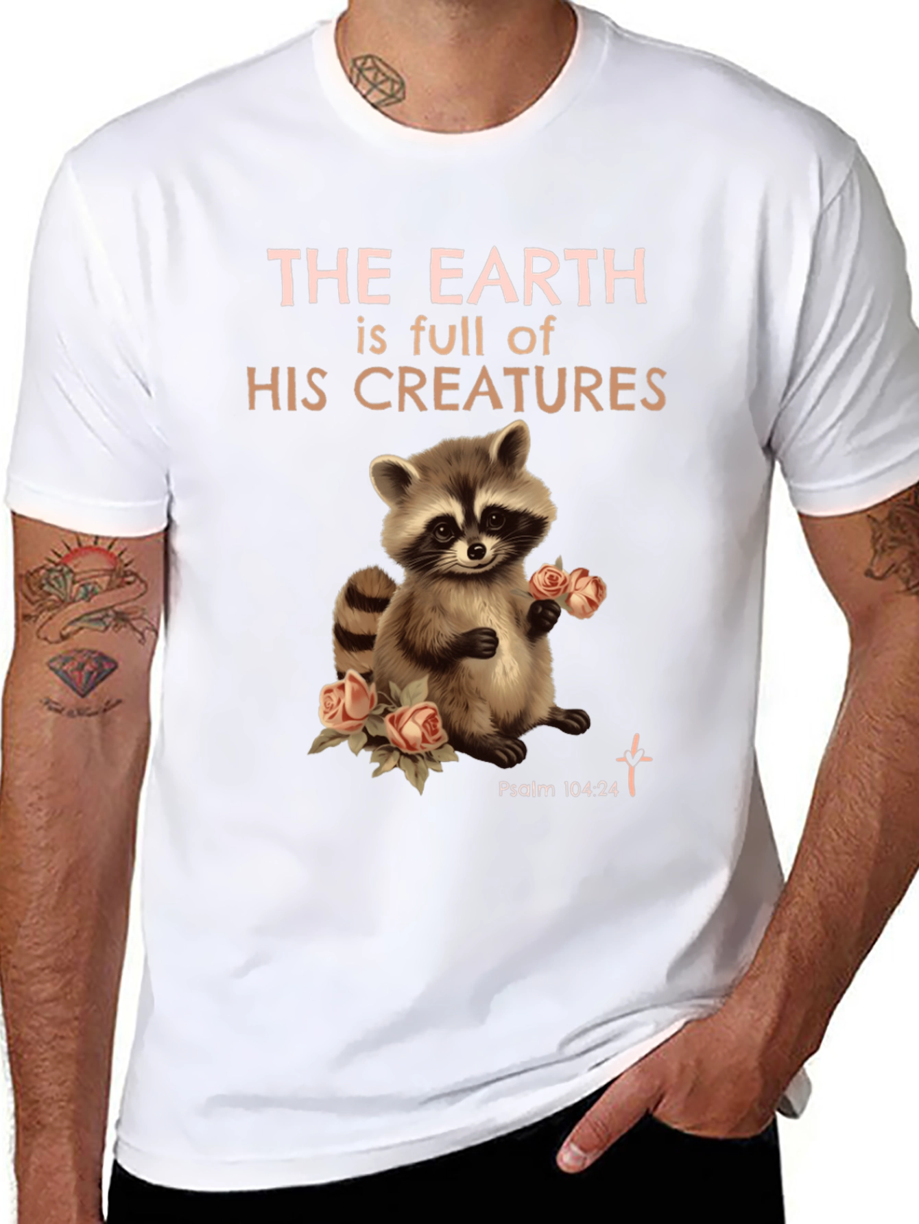 Black Earth's Creatures Raccoon Graphic Tee view 8