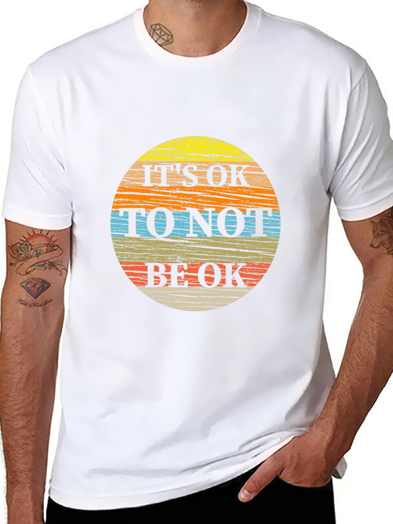 Black It's OK To Not Be OK T-Shirt - Black view 8