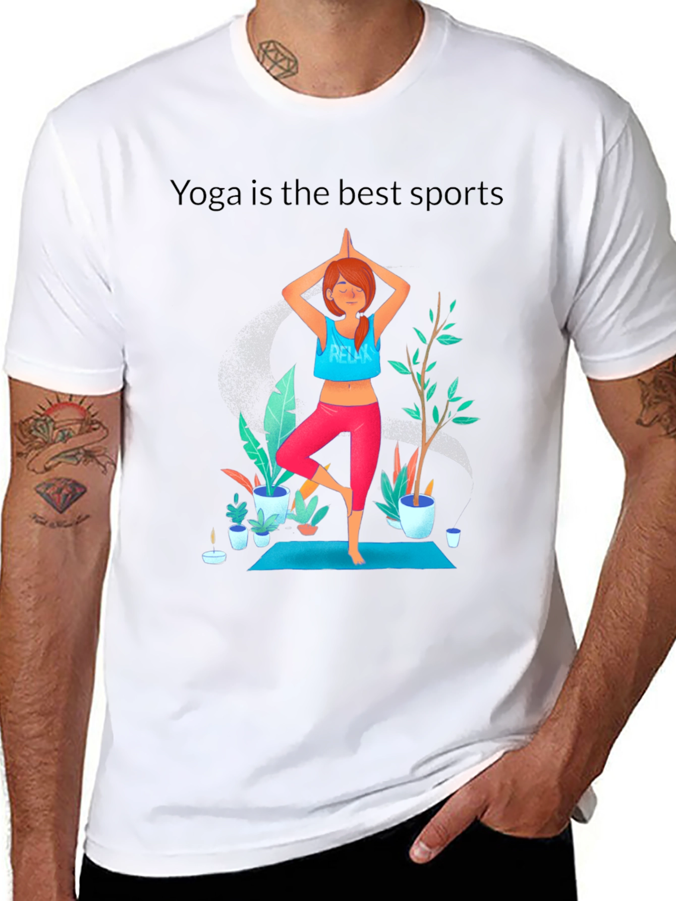 Black Yoga is the best Sports Unisex T-Shirt view 8