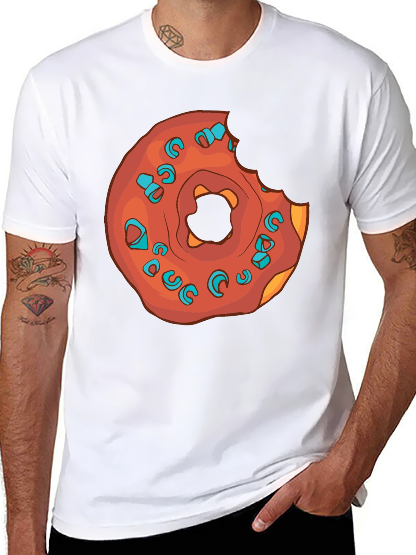 Black Donut Graphic Black T-Shirt - Sweet Style! view 8