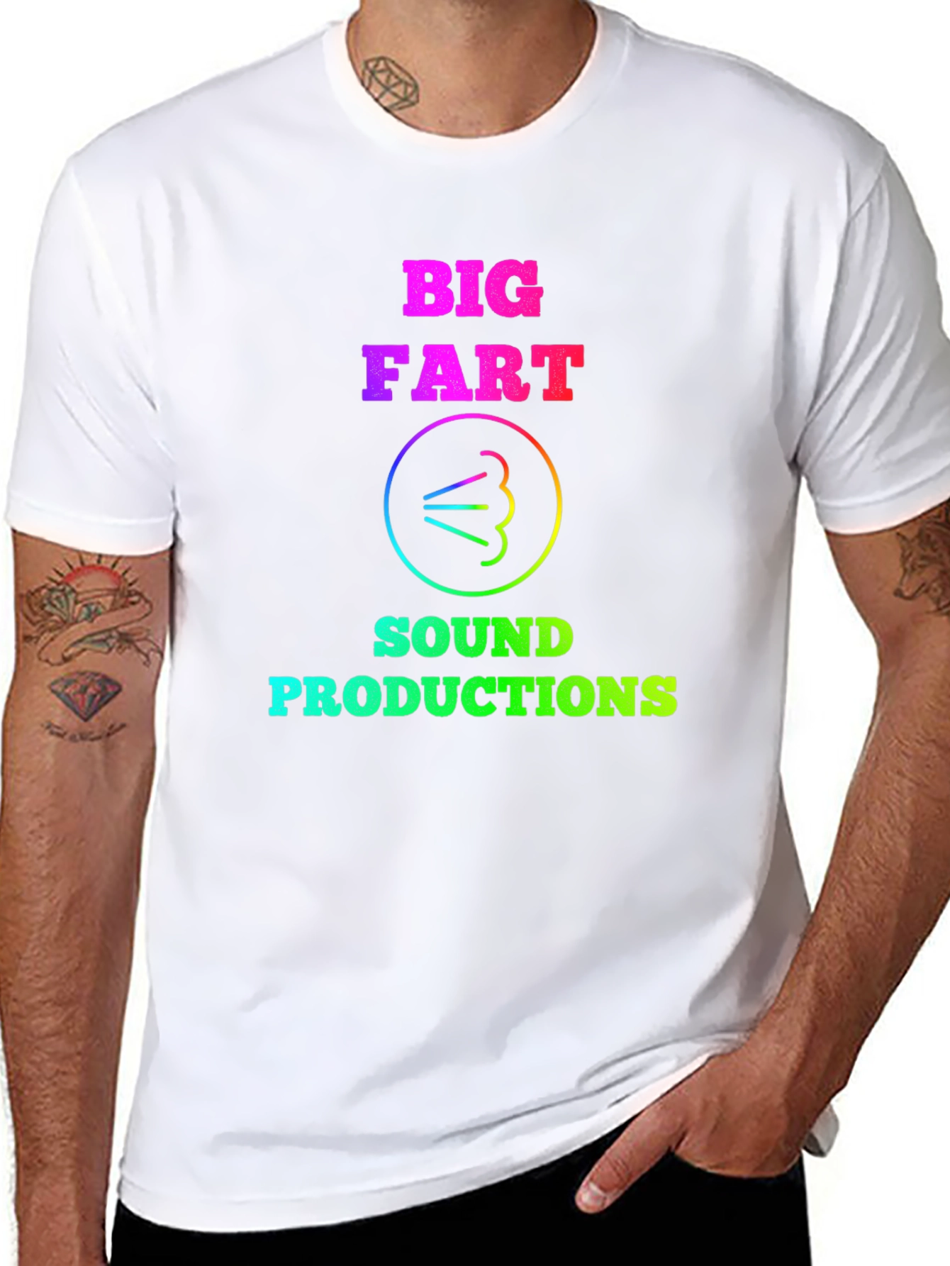 Black Big Fart Sound Productions Black Graphic Tee view 8