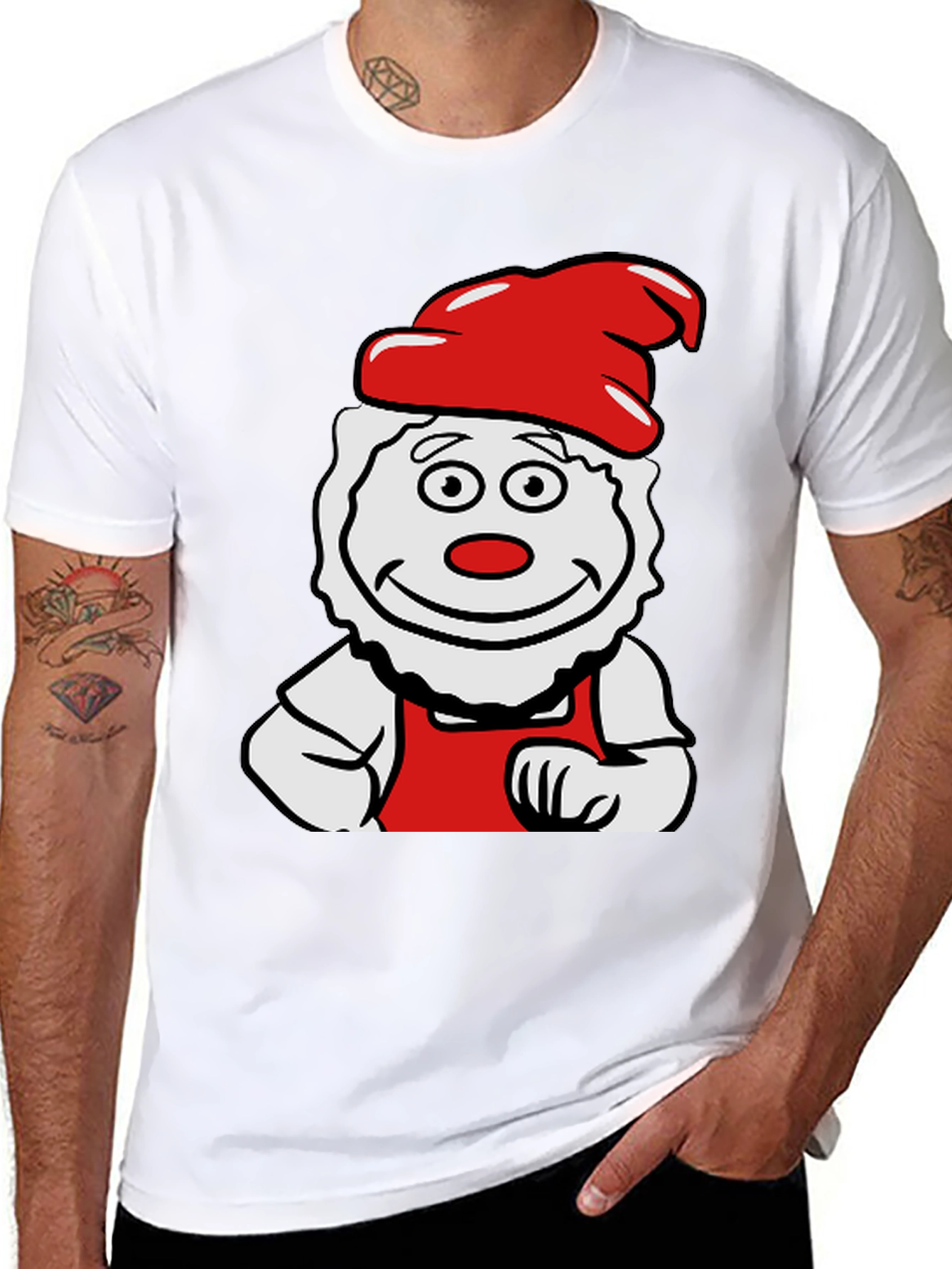 Black Funny Cook Cartoon Graphic T-Shirt view 8