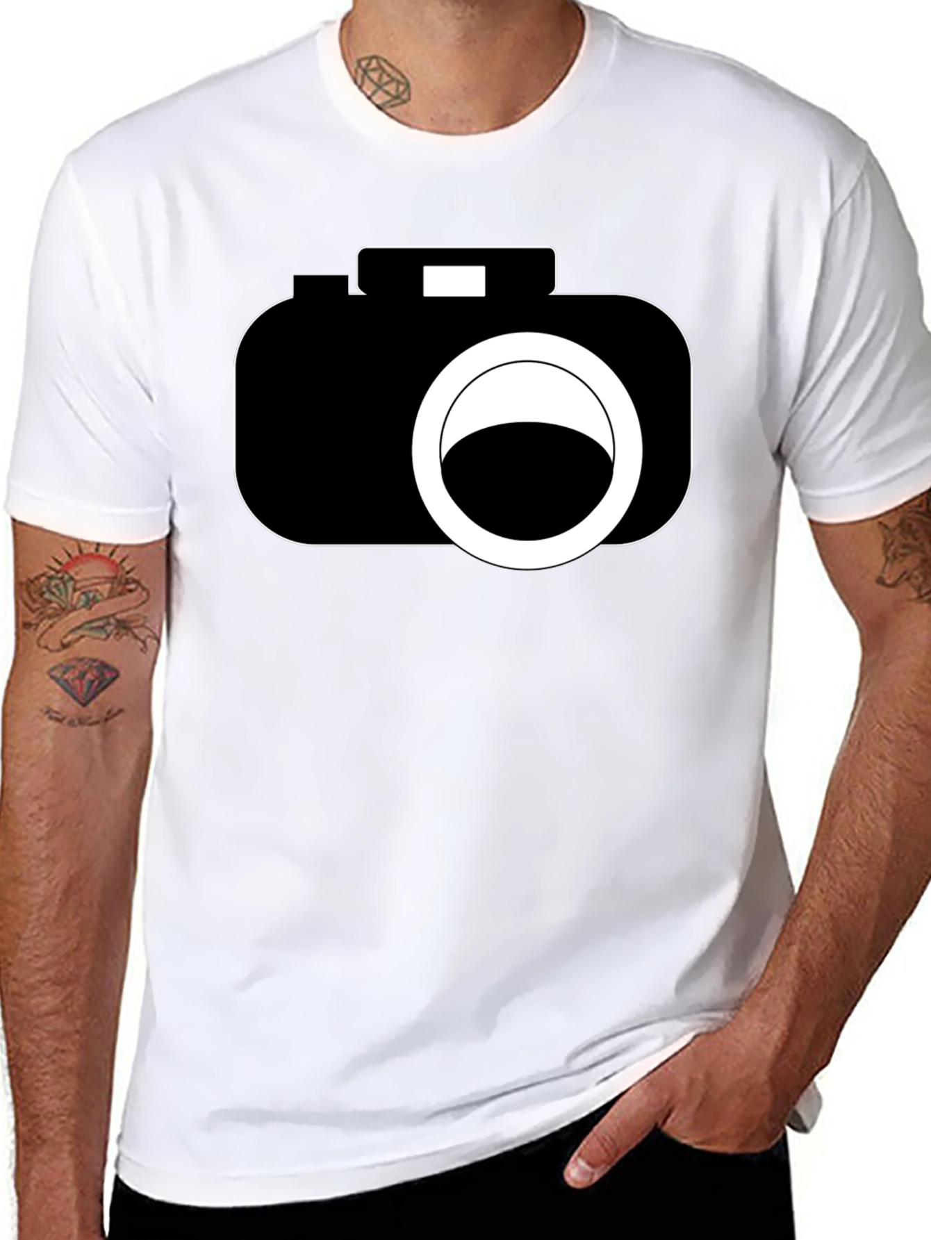 Black Camera Graphic Black T-Shirt - Photography Lover view 8
