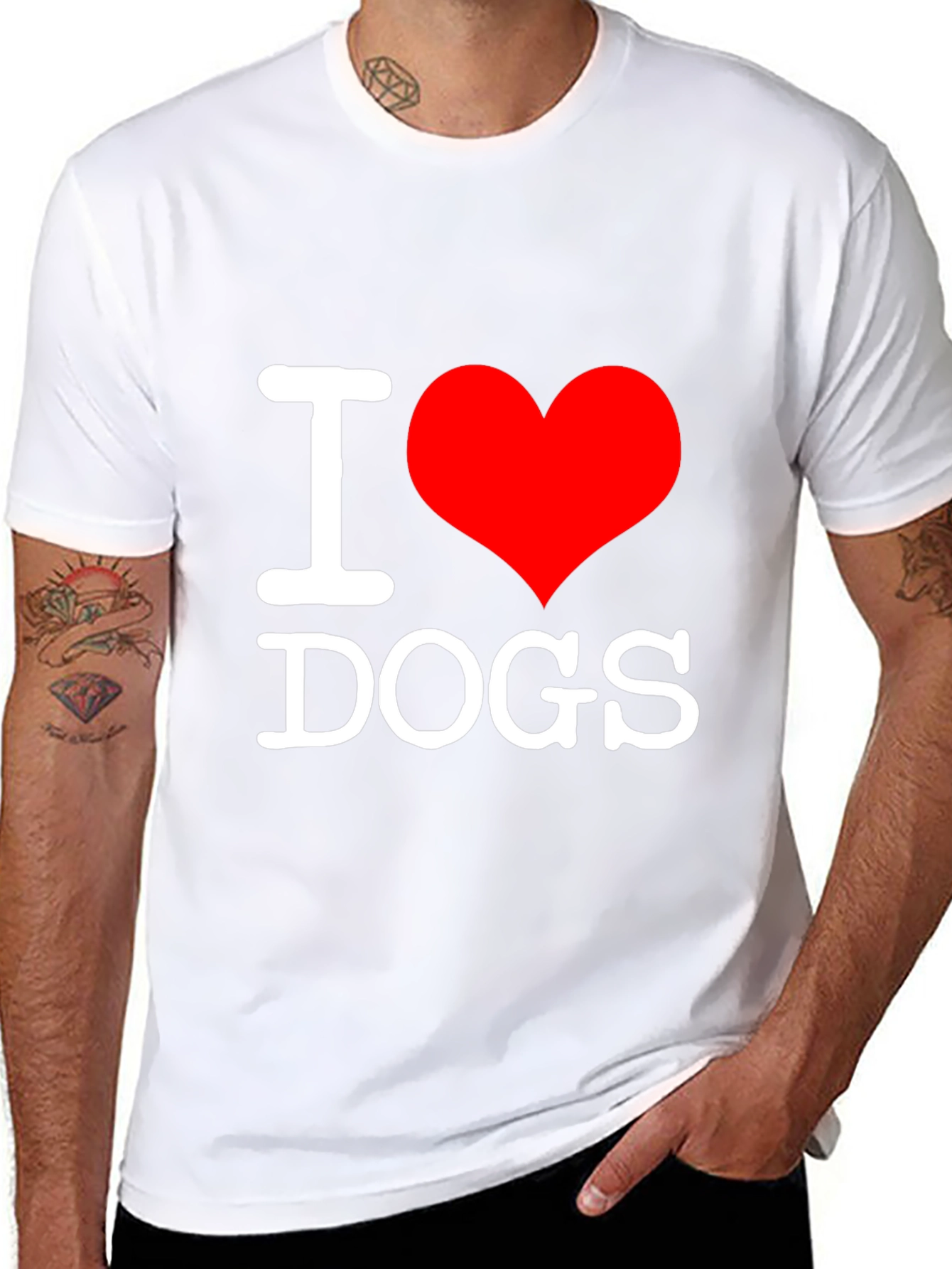 Black I Heart Dogs Black T-Shirt view 8