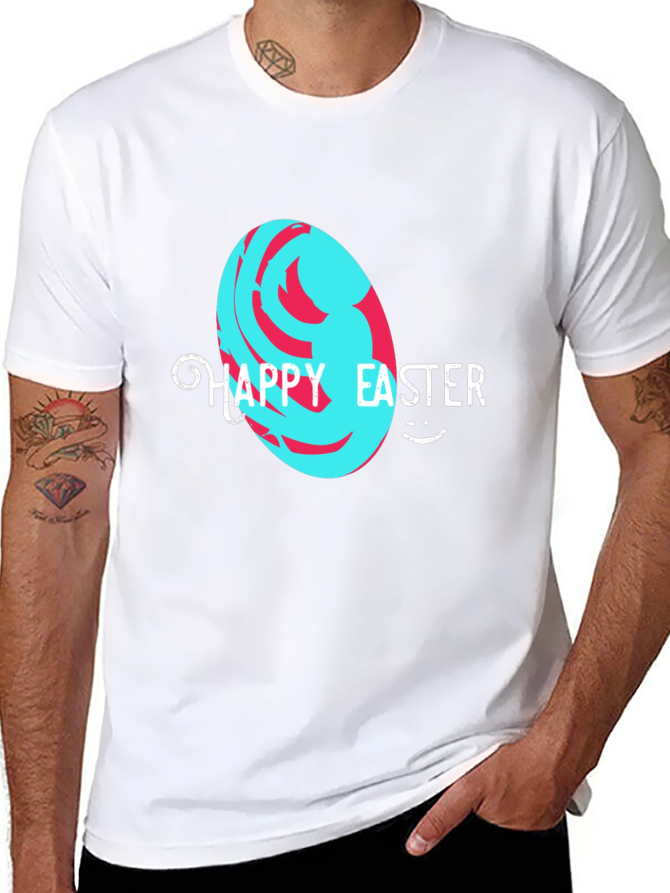 Camiseta Negra "Felices Pascuas" Diseño Huevo