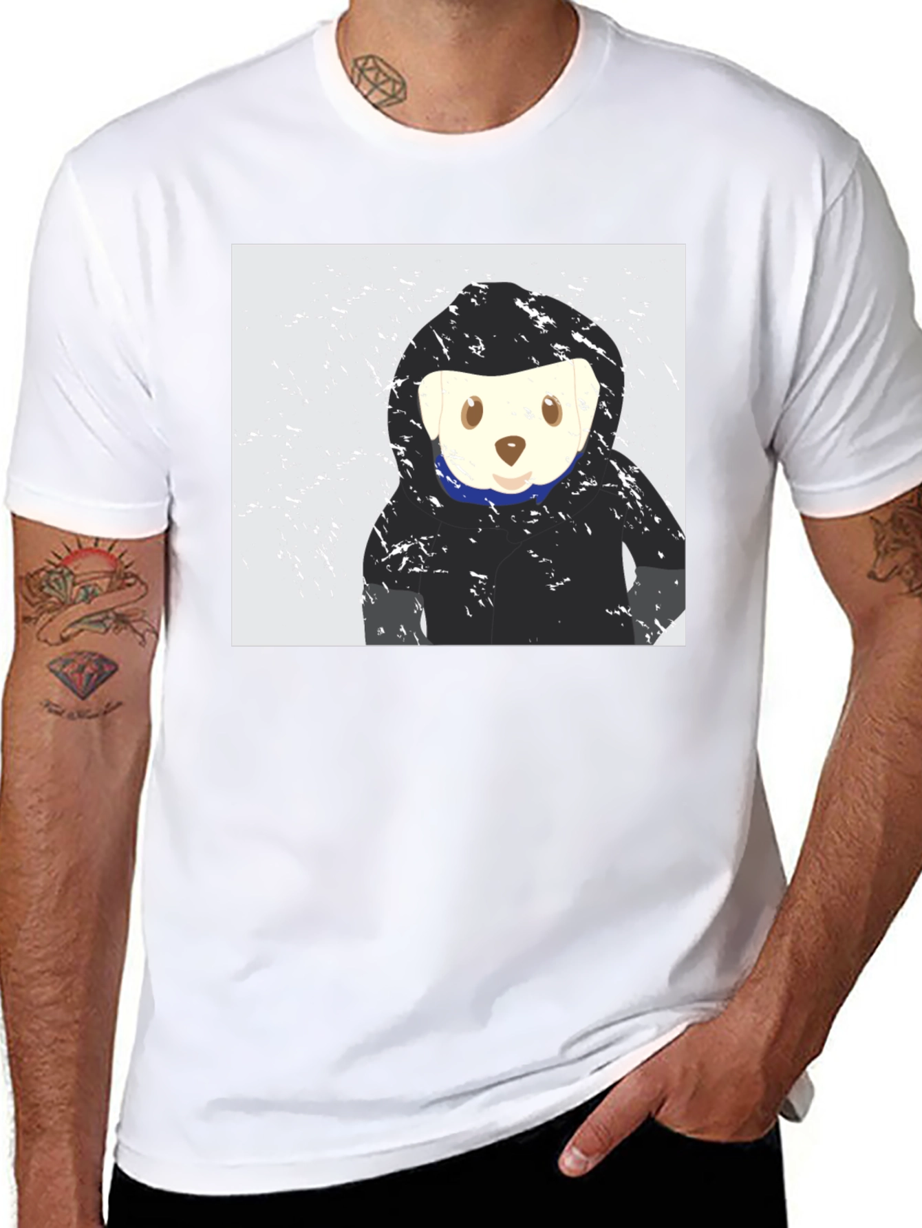 Black Bear Hoodie T-Shirt - Stylish Comfort view 8