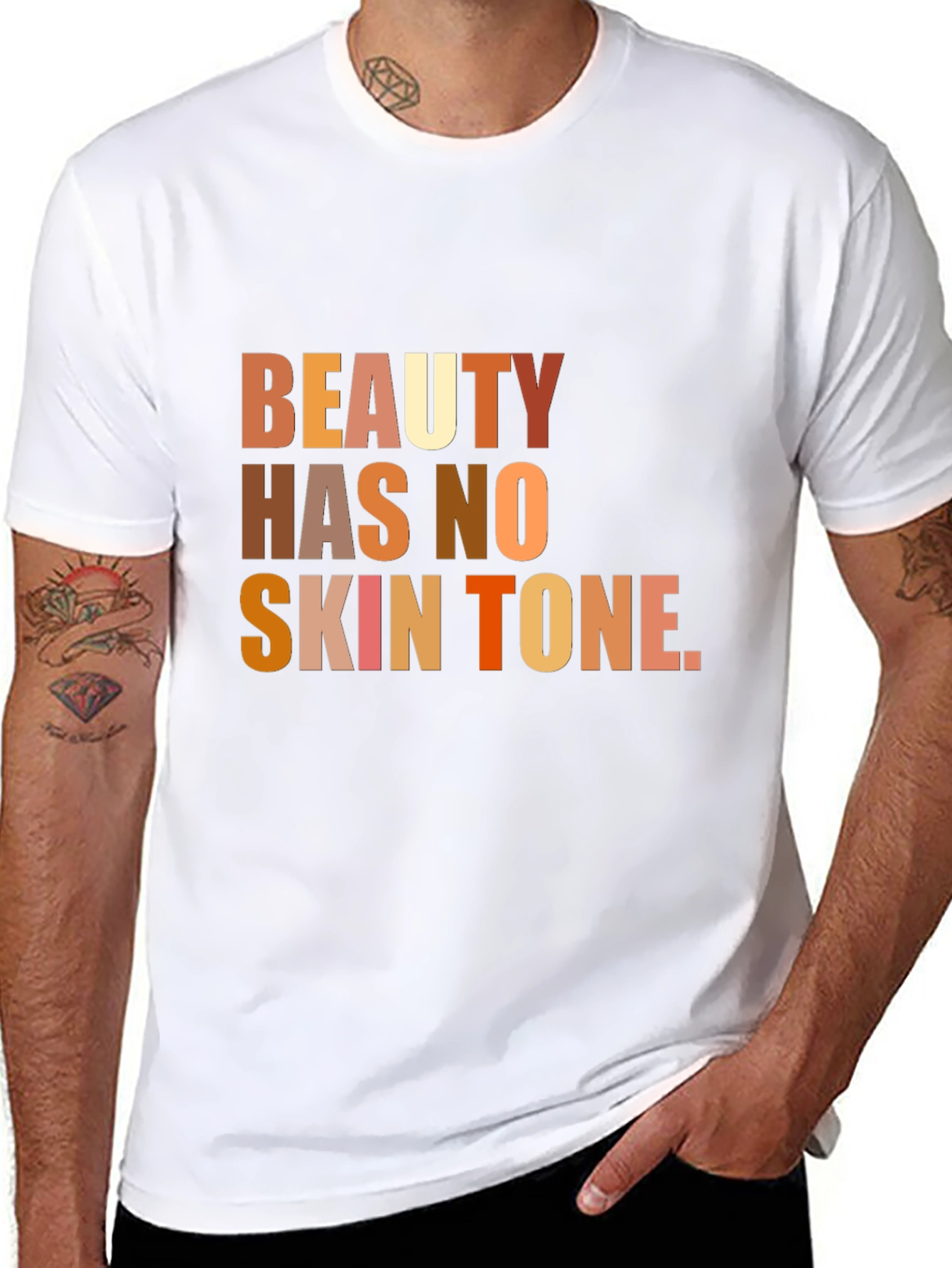 Black Beauty Has No Skin Tone Graphic T-Shirt - Black view 8