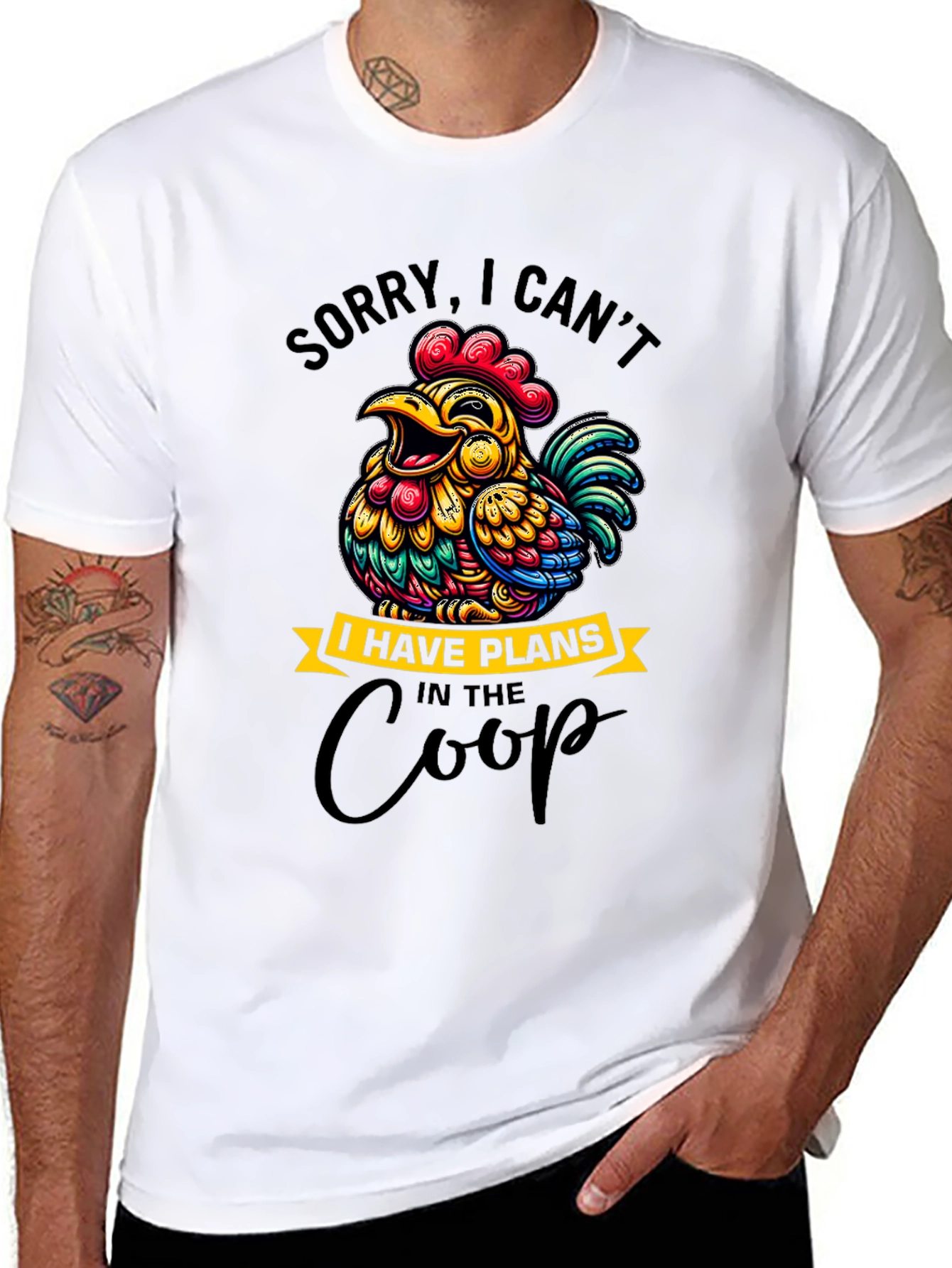 Black Funny Chicken Coop Plans Graphic T-Shirt view 8