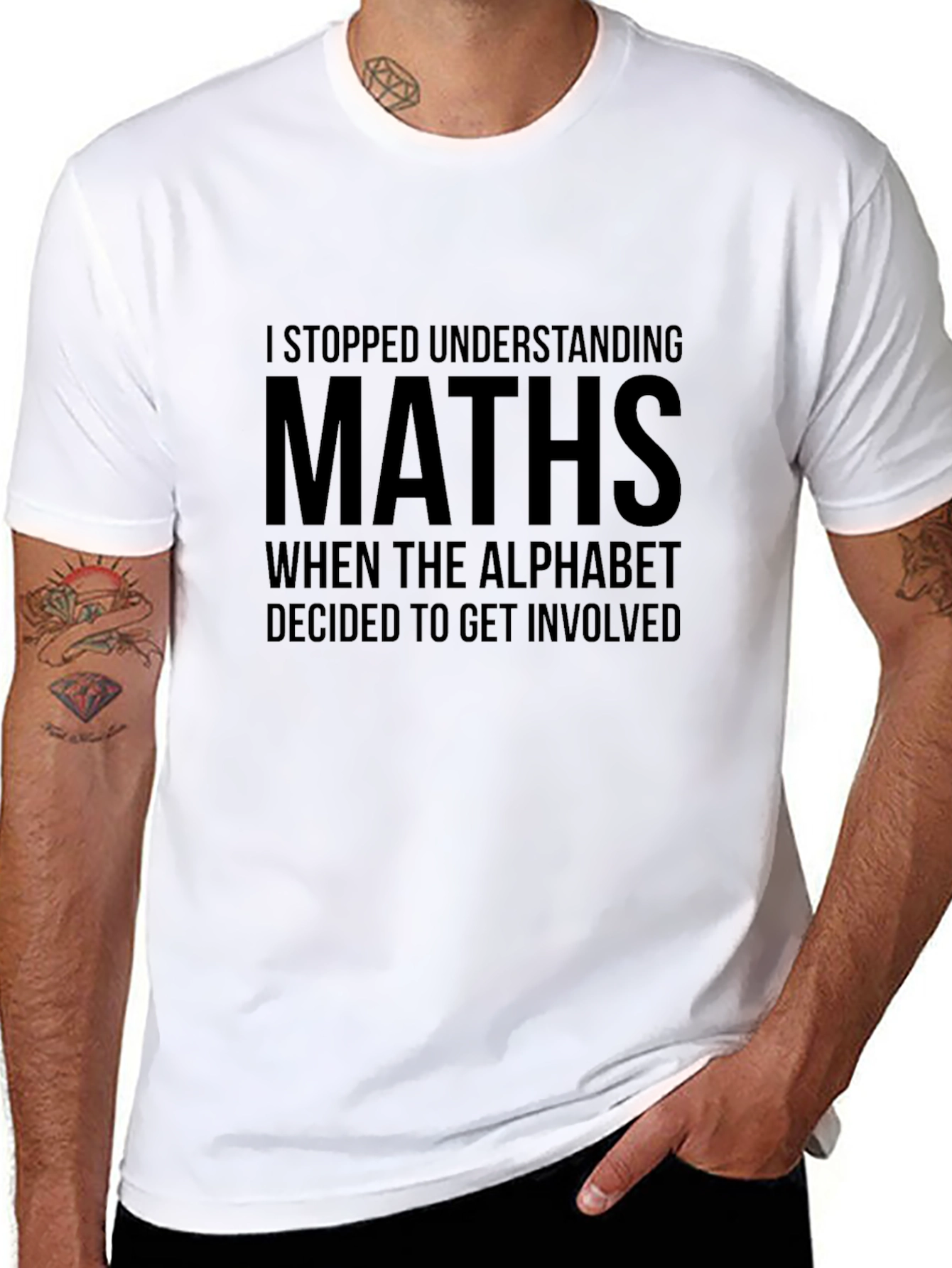 Black Math Humor Graphic T-Shirt view 8