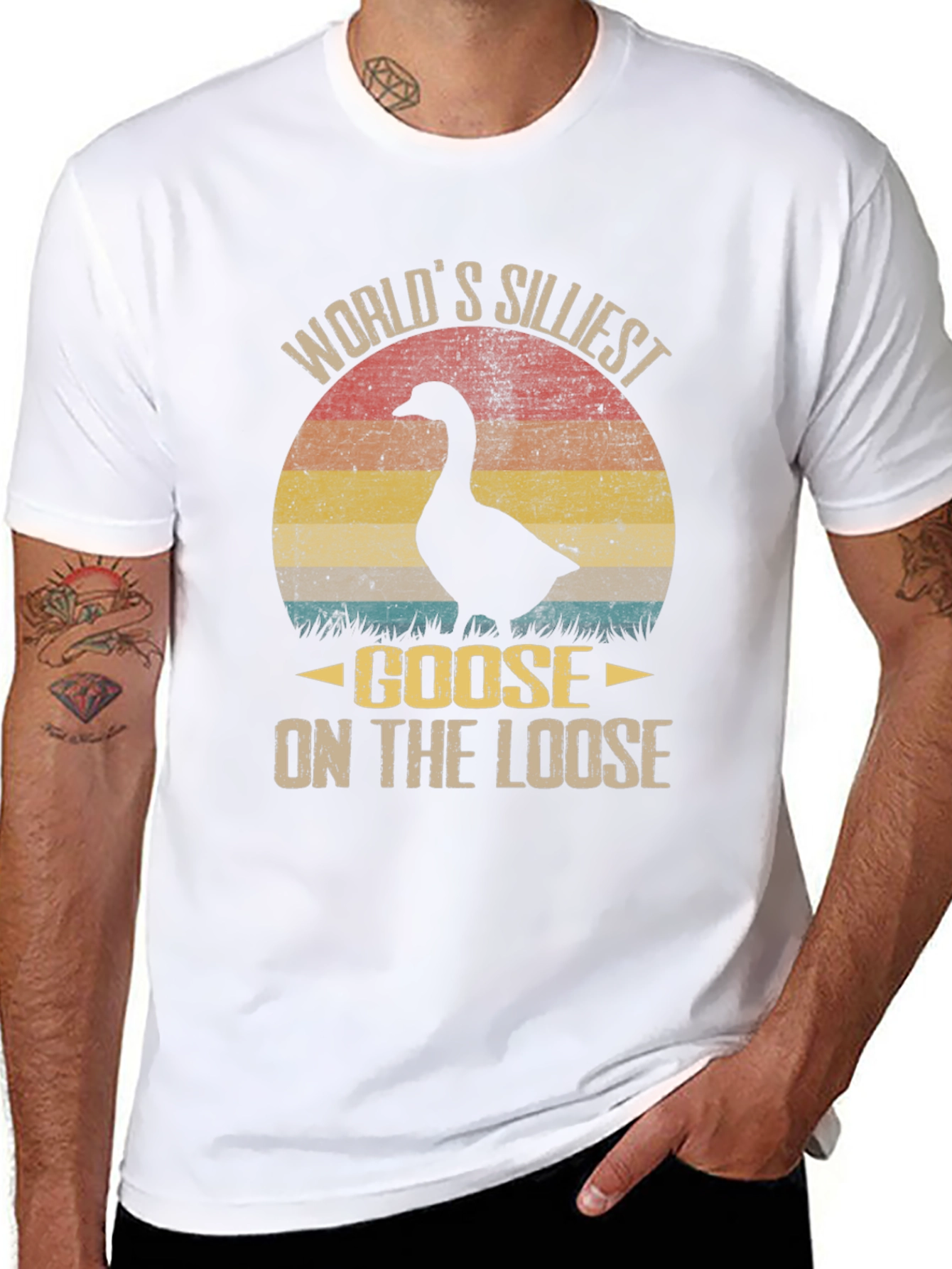 Black World's Silliest Goose T-Shirt view 8