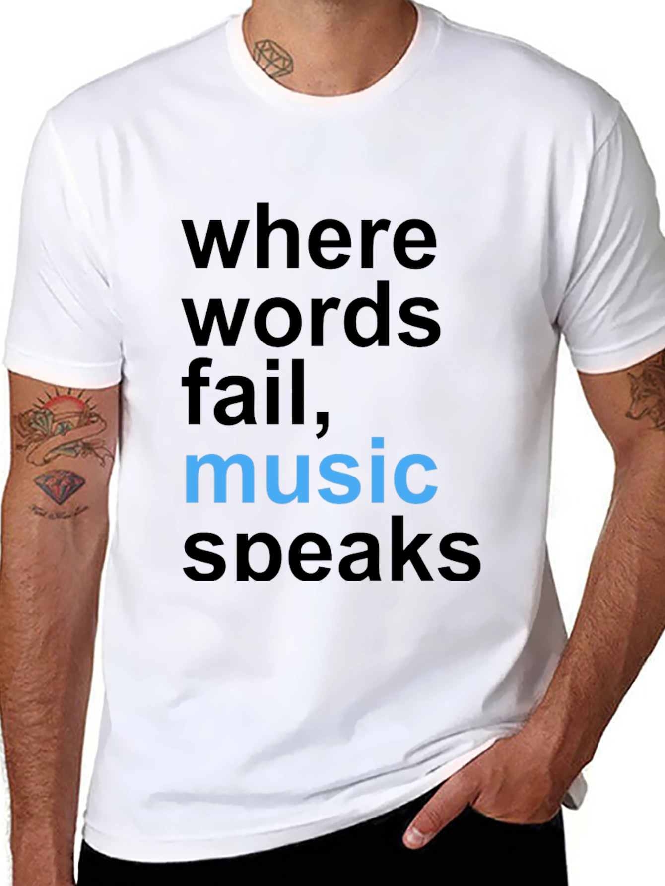 Black Music Speaks Graphic Tee - Stylish Cotton Comfort view 8