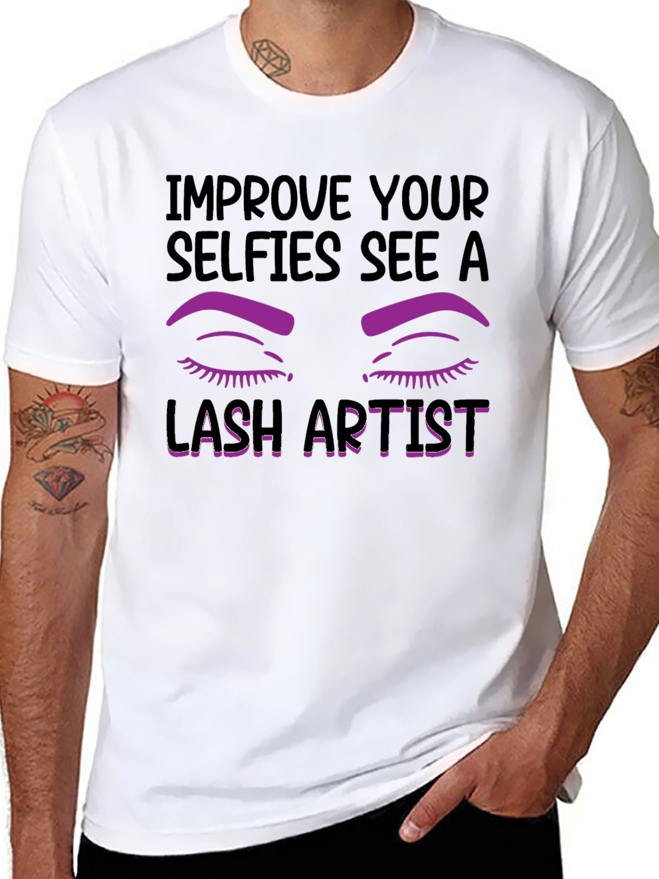 Lash Artist Graphic T-Shirt - Improve Your Selfies - 8