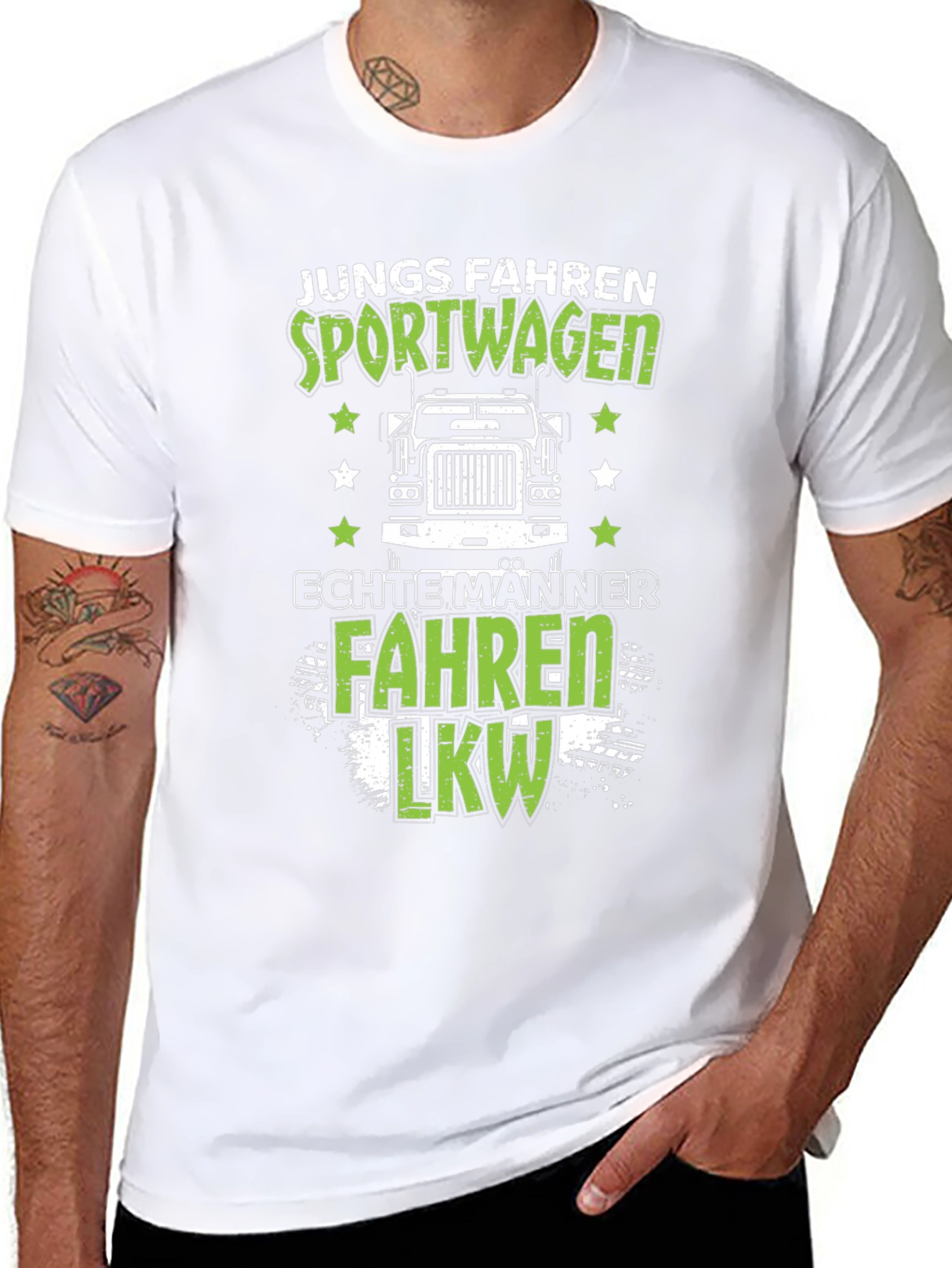 Black Funny Trucker T-Shirt - Junge Fahren Sportwagen view 8