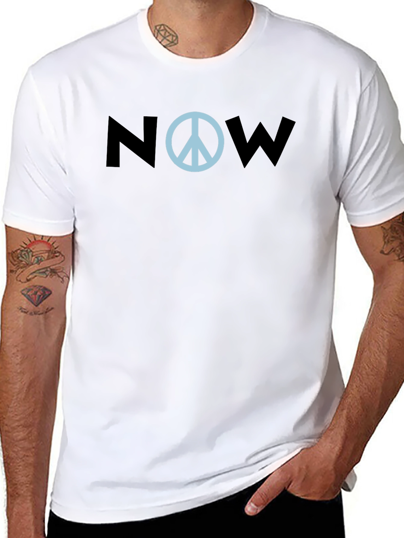 Black Peace Now T-Shirt - Mens view 8