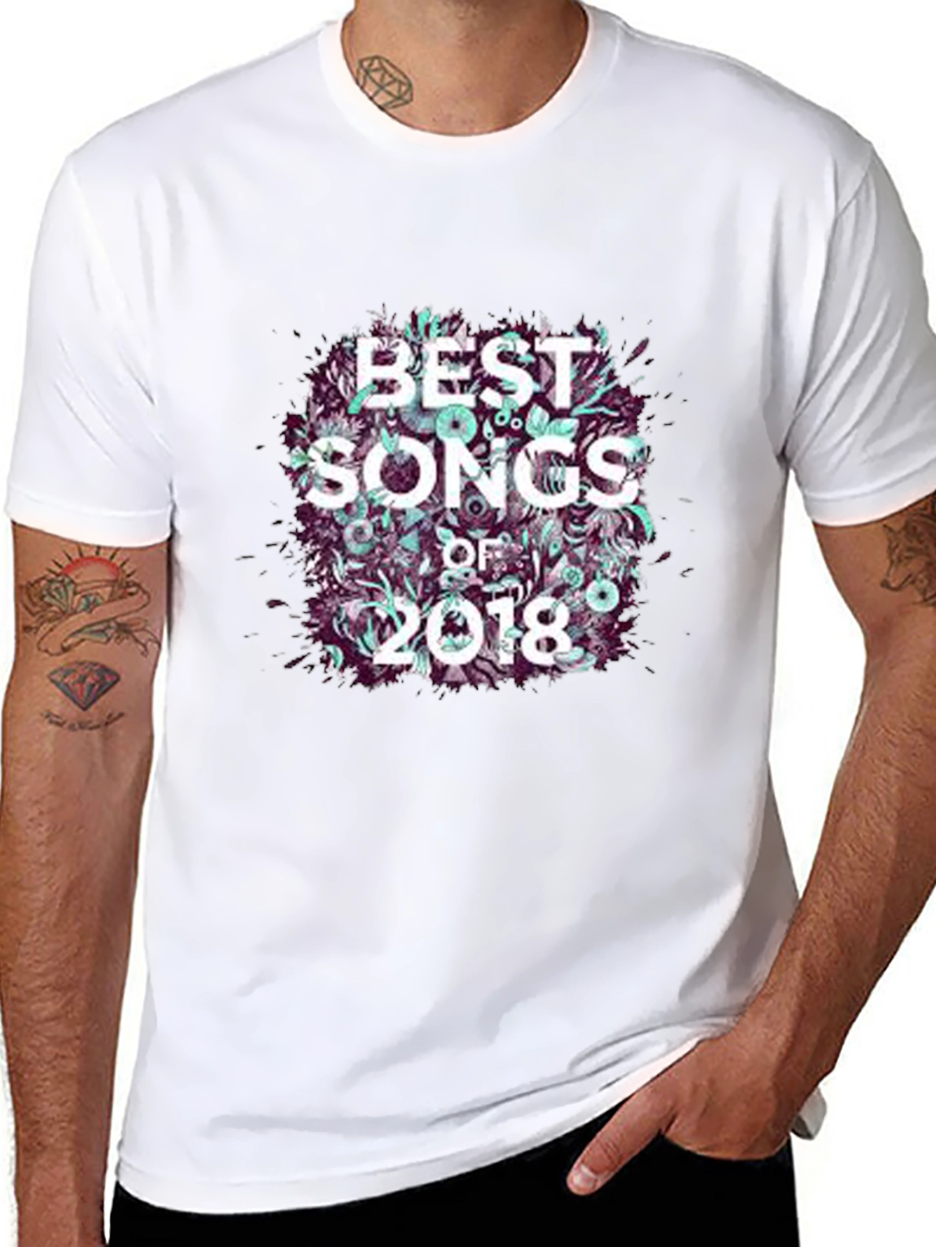 Black Best Songs of 2018 Graphic Tee - Black view 8