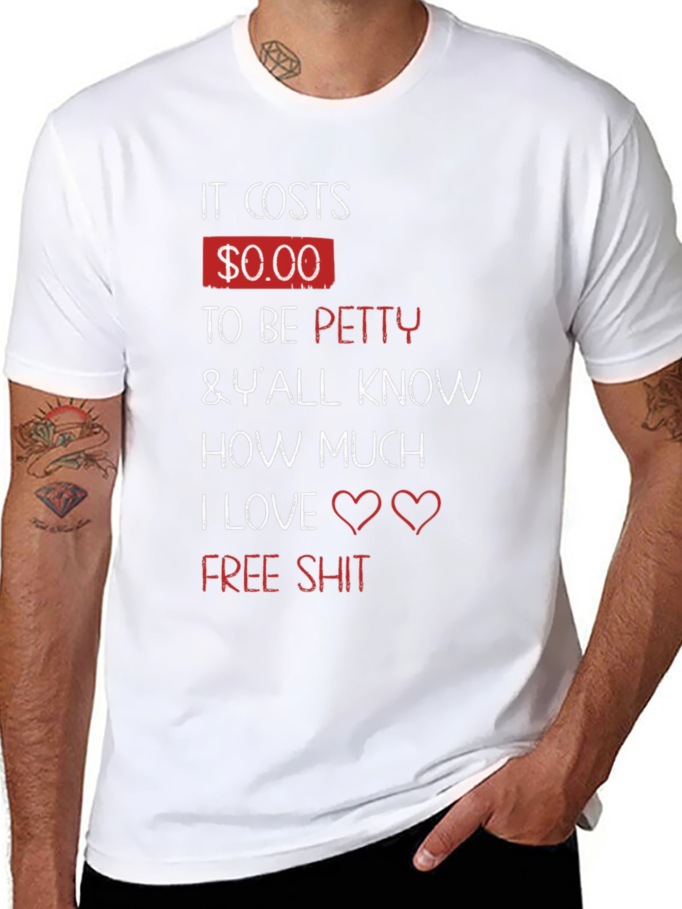 Black It Costs $0.00 To Be Petty T-Shirt view 8