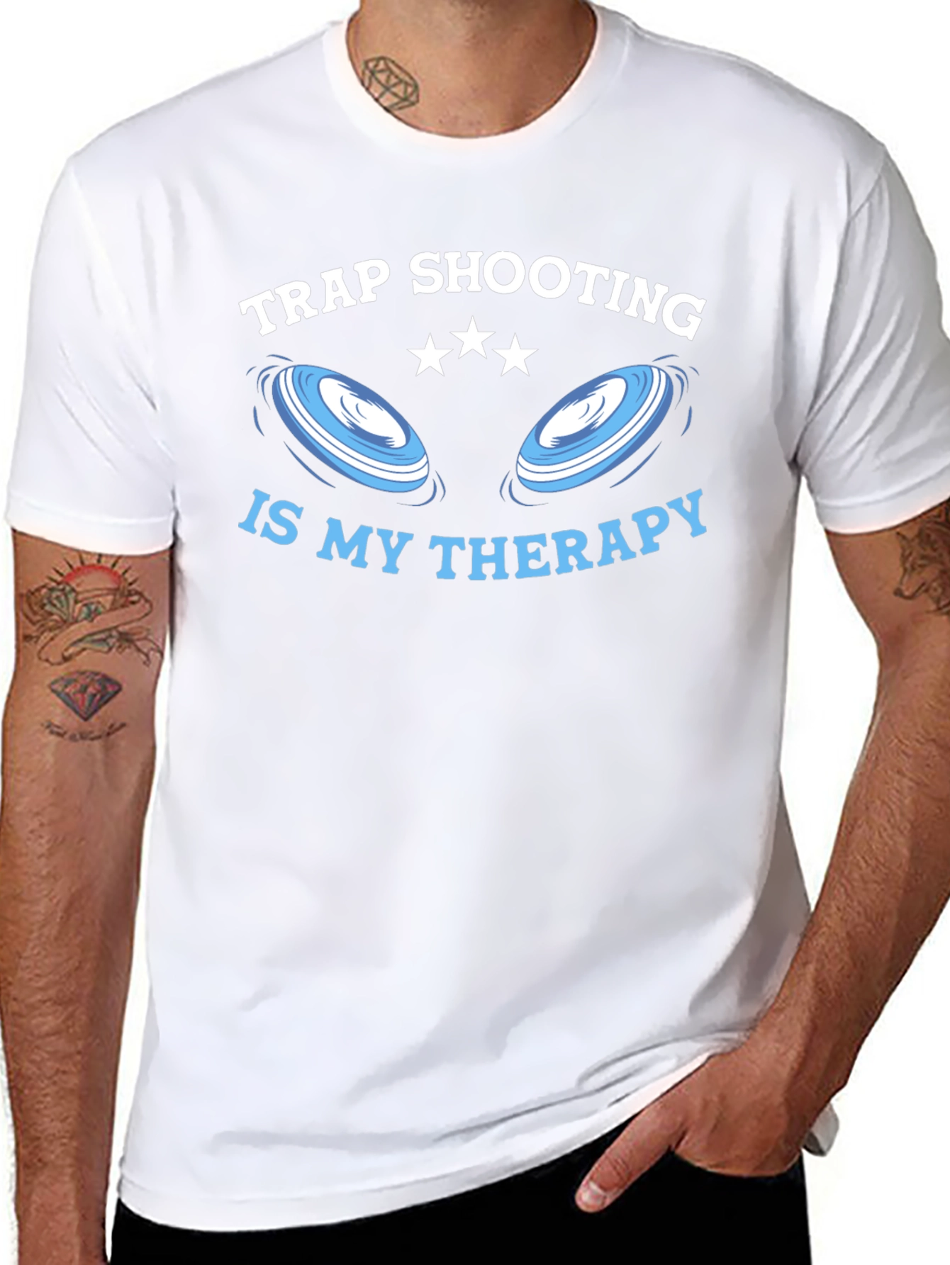 Black Trap Shooting Therapy T-Shirt view 8